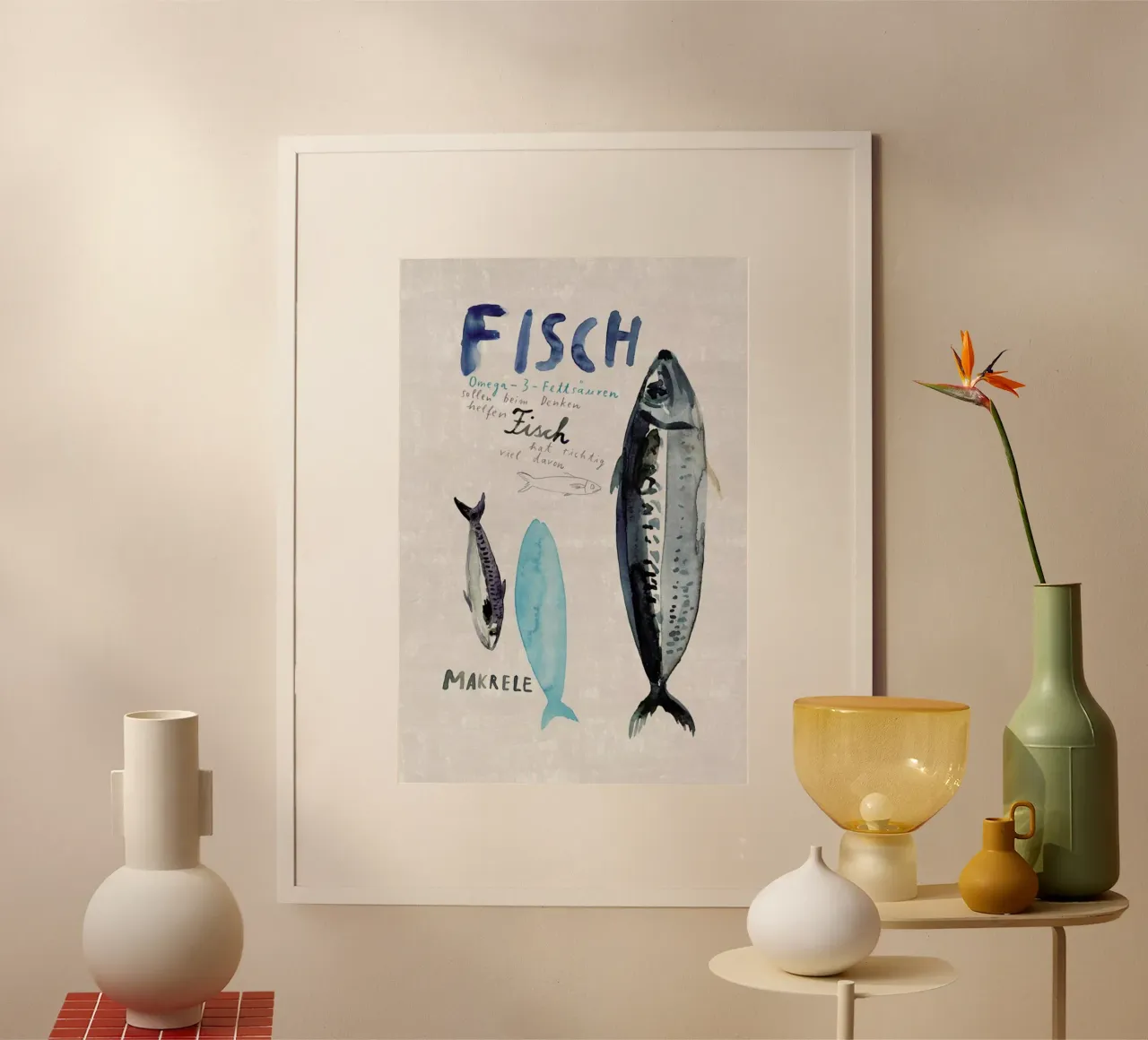 Fisch poster con telaio in plastica da Rinah Lang