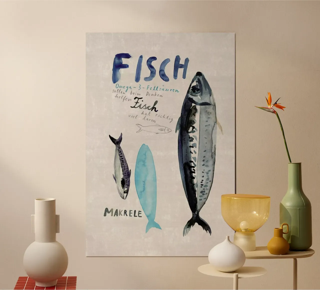 Fisch poster con telaio in plastica da Rinah Lang