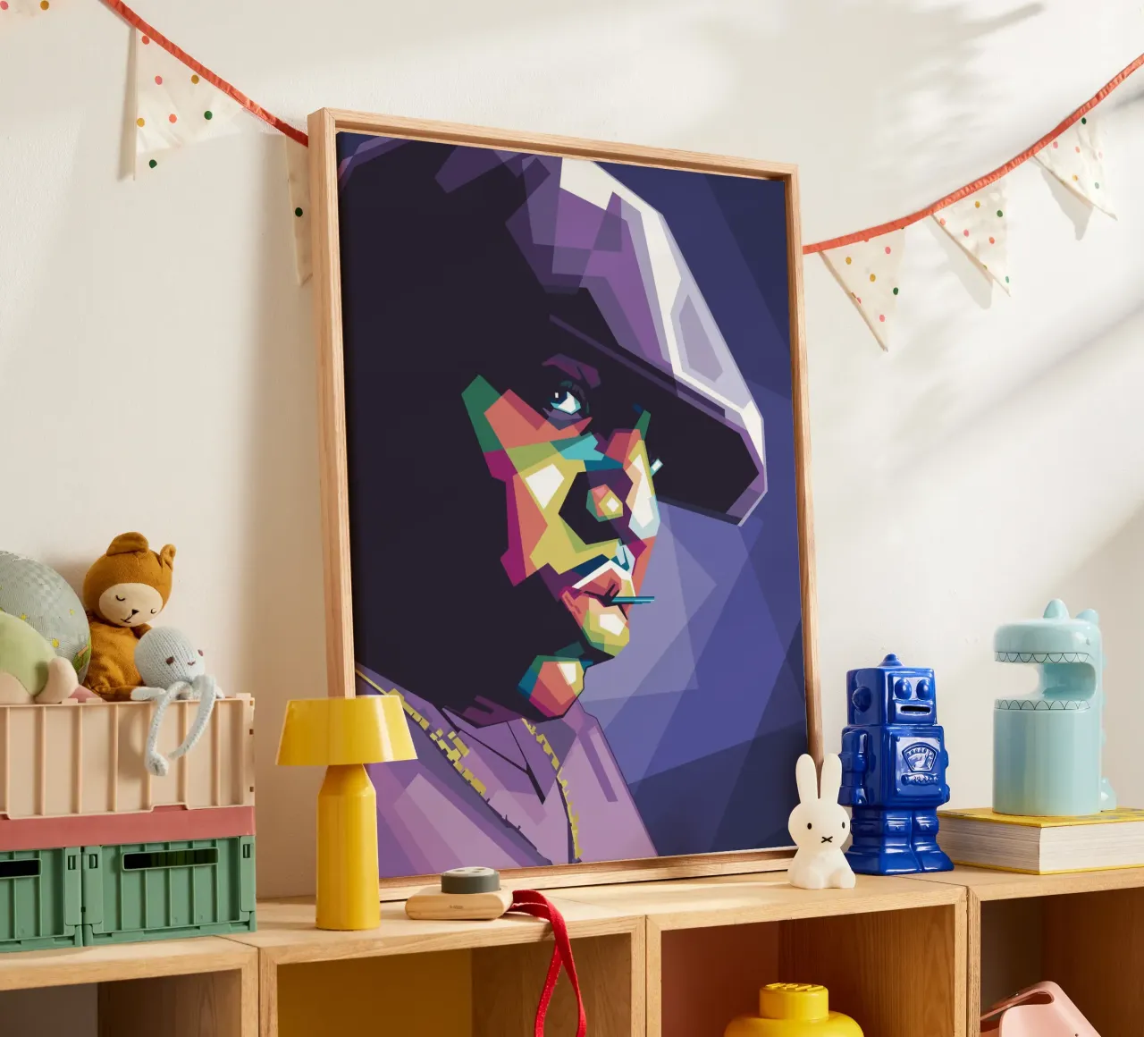 Biggie WPAP trending canvas met Baklijst van Alkahfsmart