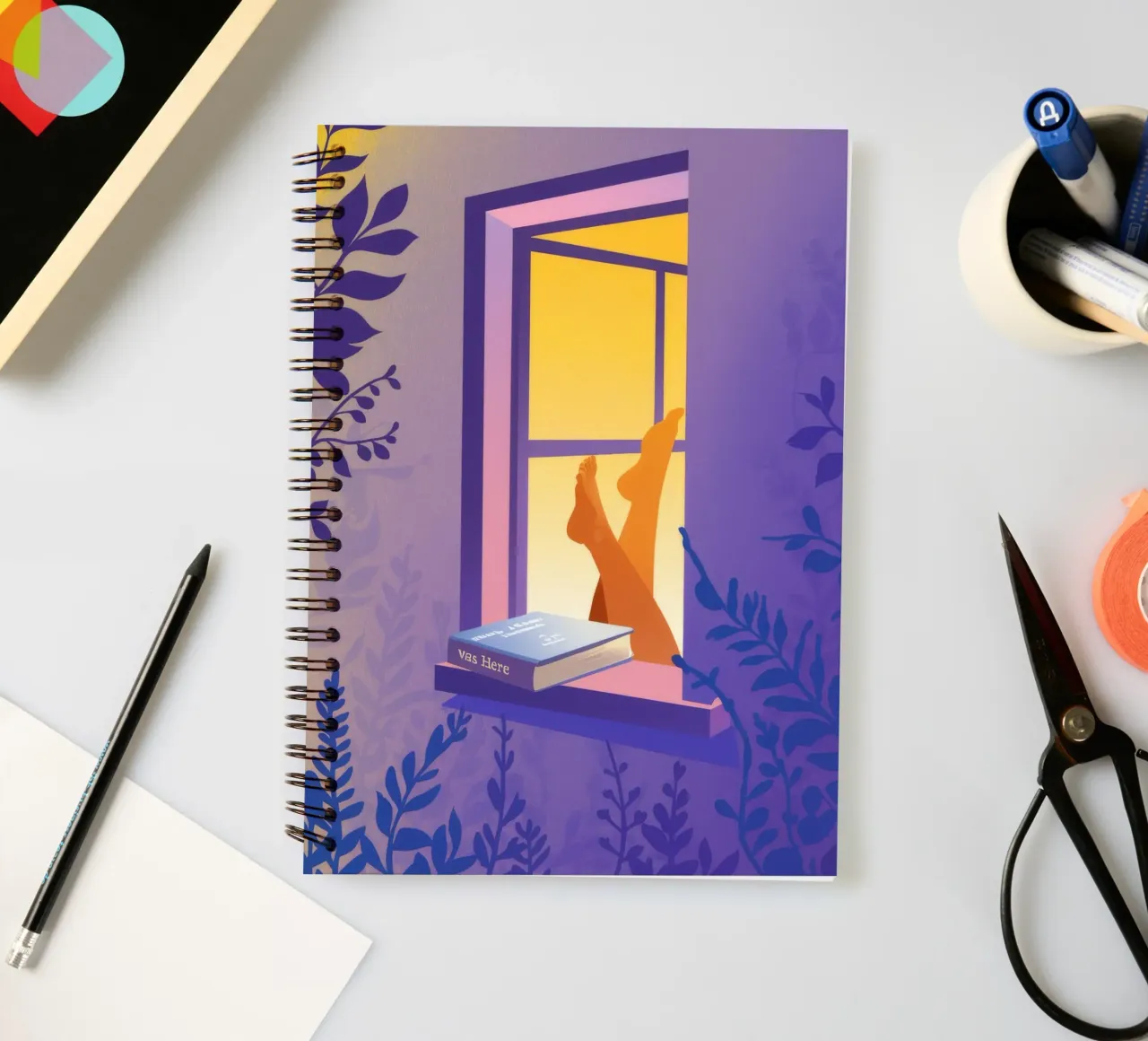 Window Book View spiral notebook by Demar Galleria