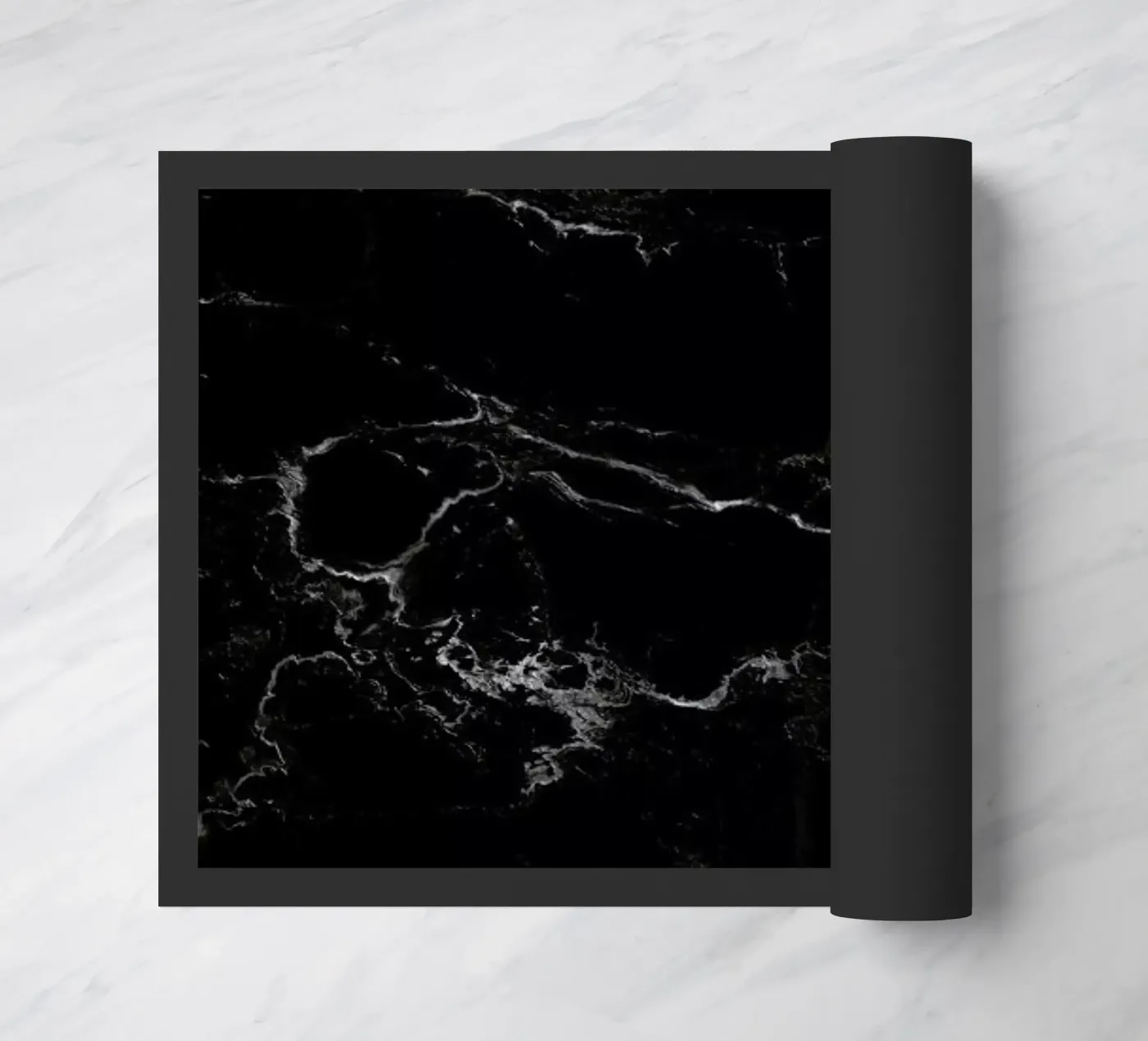 Schwarzer Marmor deurmat van Amy & Kurt