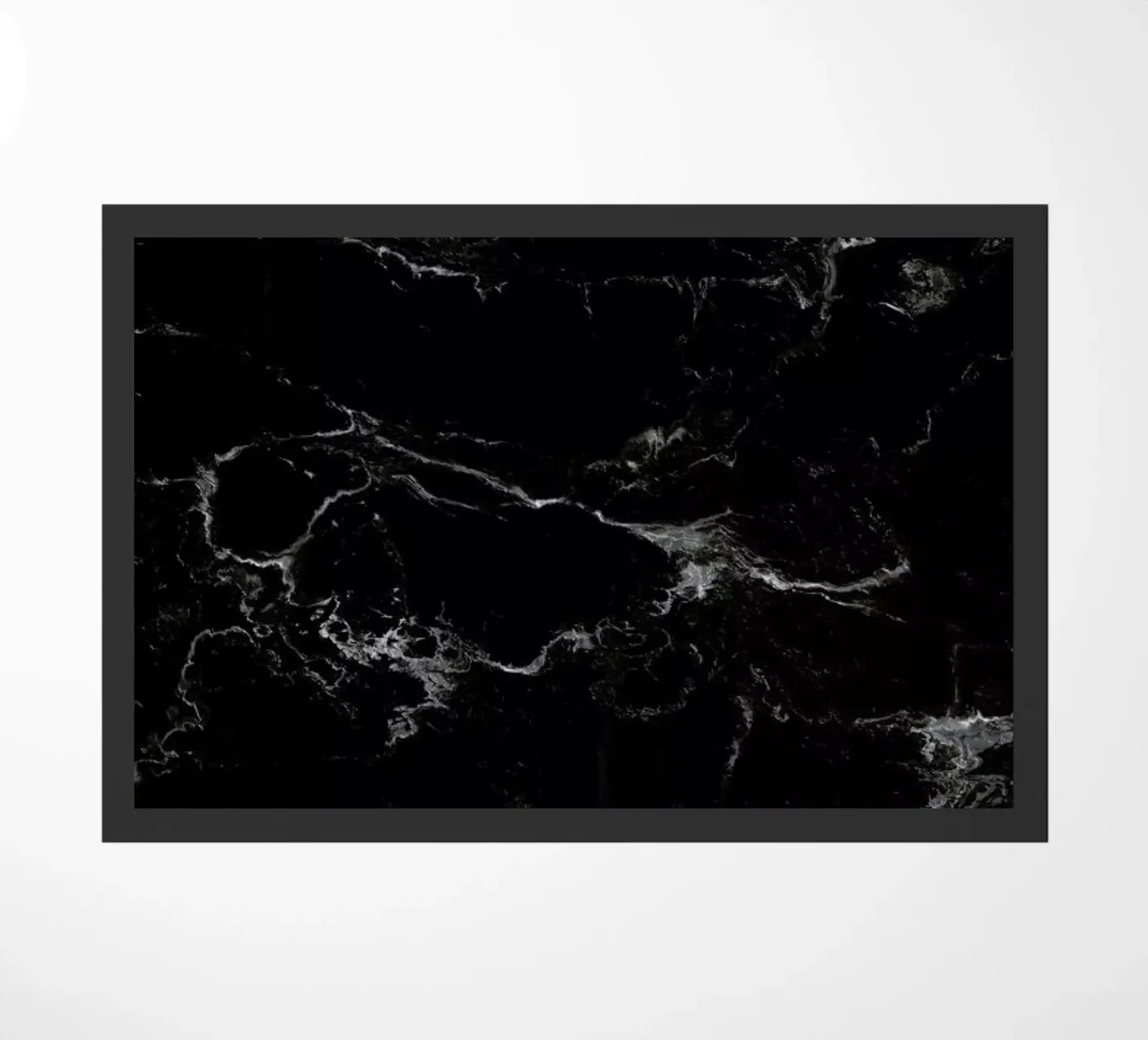 Schwarzer Marmor deurmat van Amy & Kurt