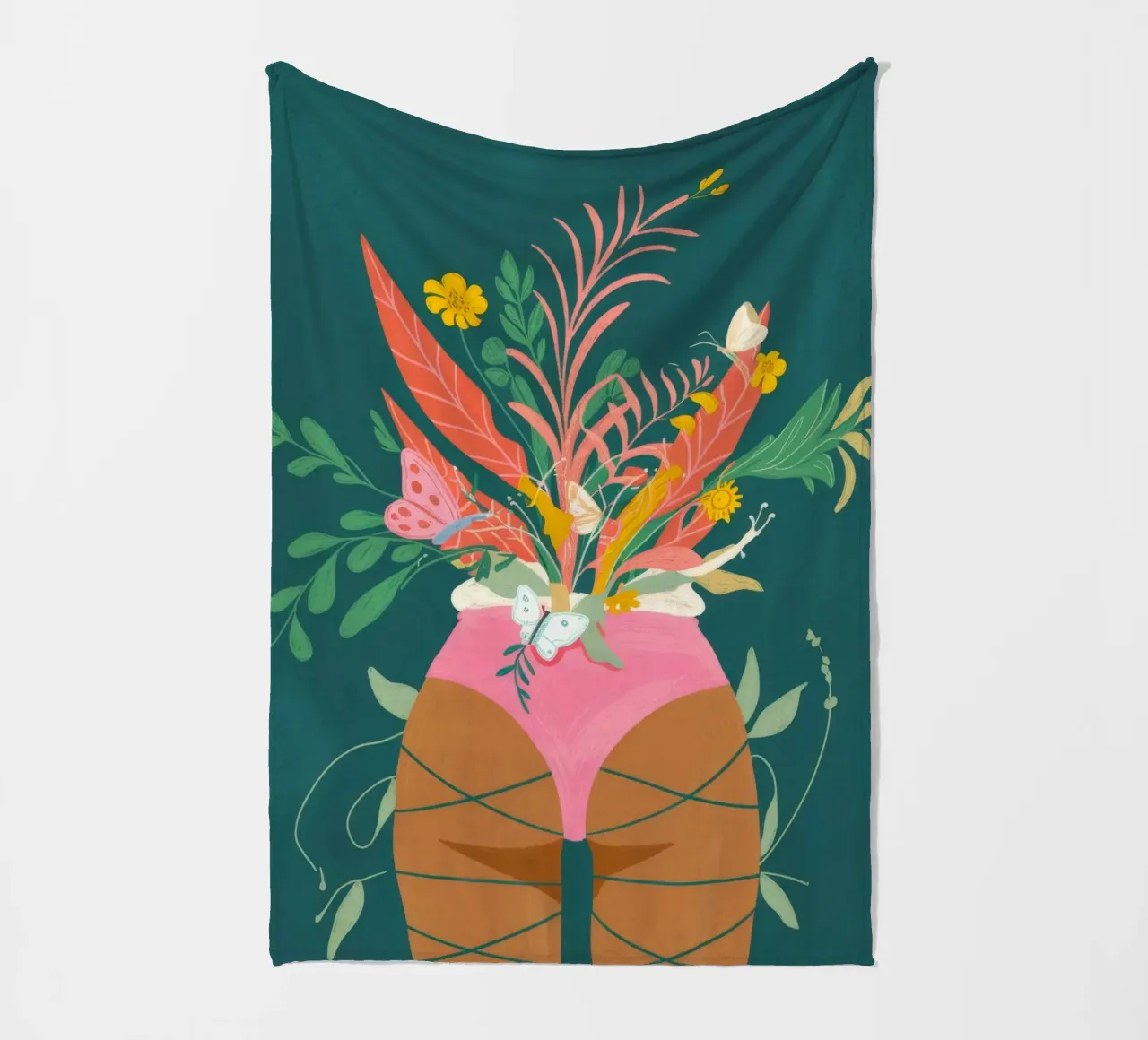 Vaso di fiori a farfalla coperta in pile da Demar Galleria
