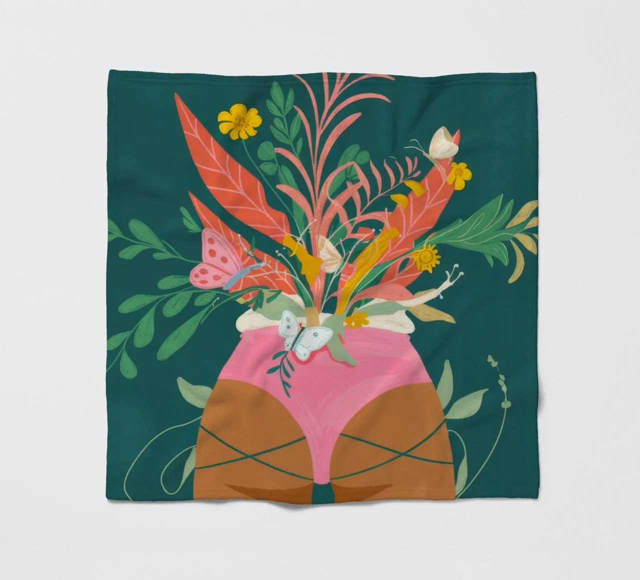 Vaso di fiori a farfalla coperta in pile da Demar Galleria