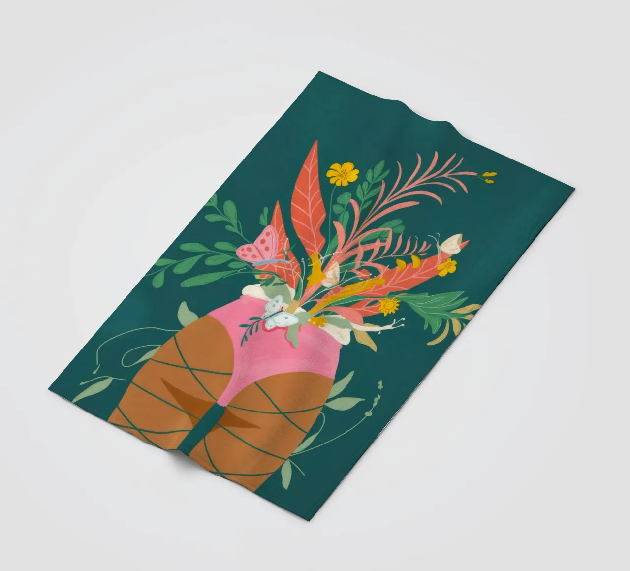 Vaso di fiori a farfalla coperta in pile da Demar Galleria