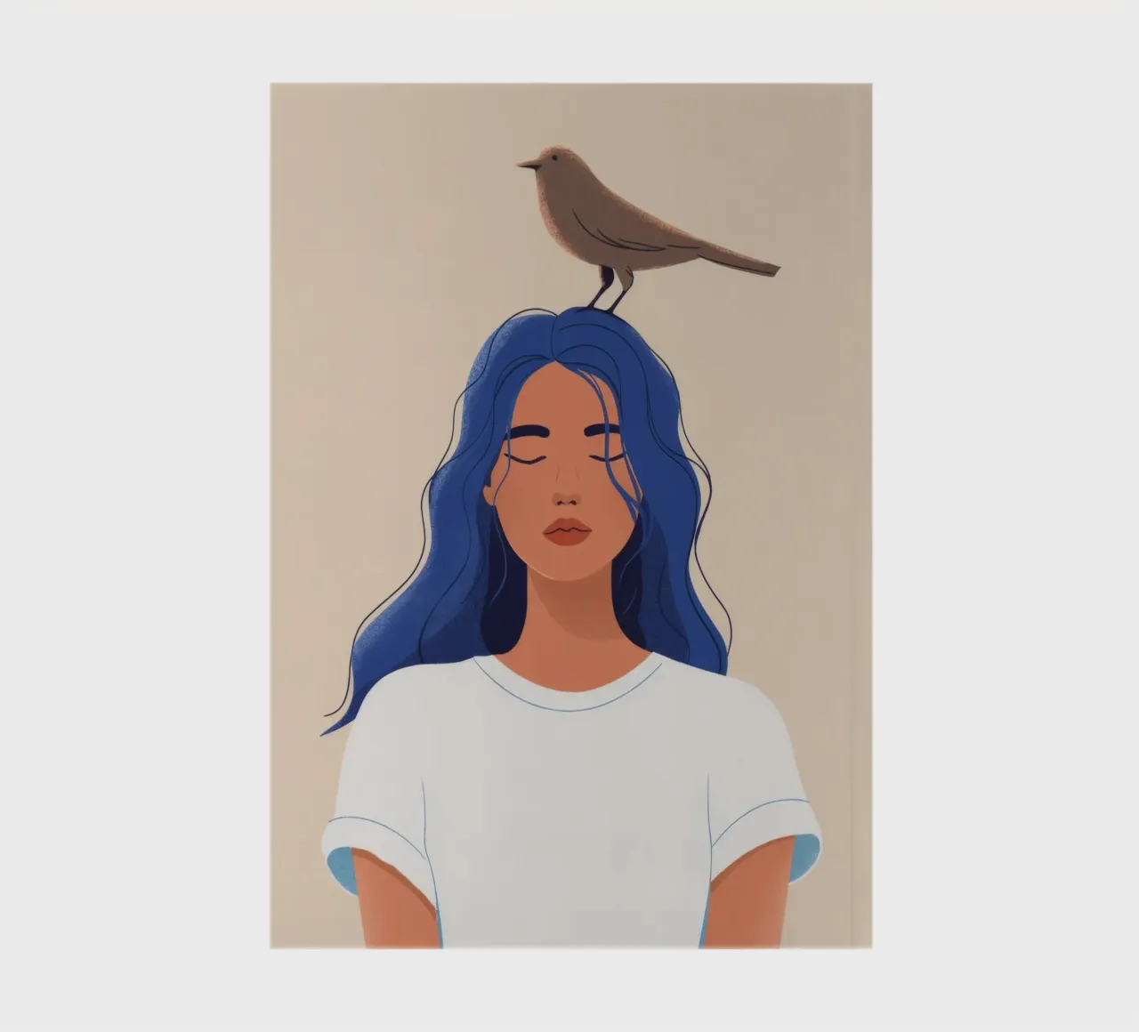 Bird On Head notebook by Demar Galleria