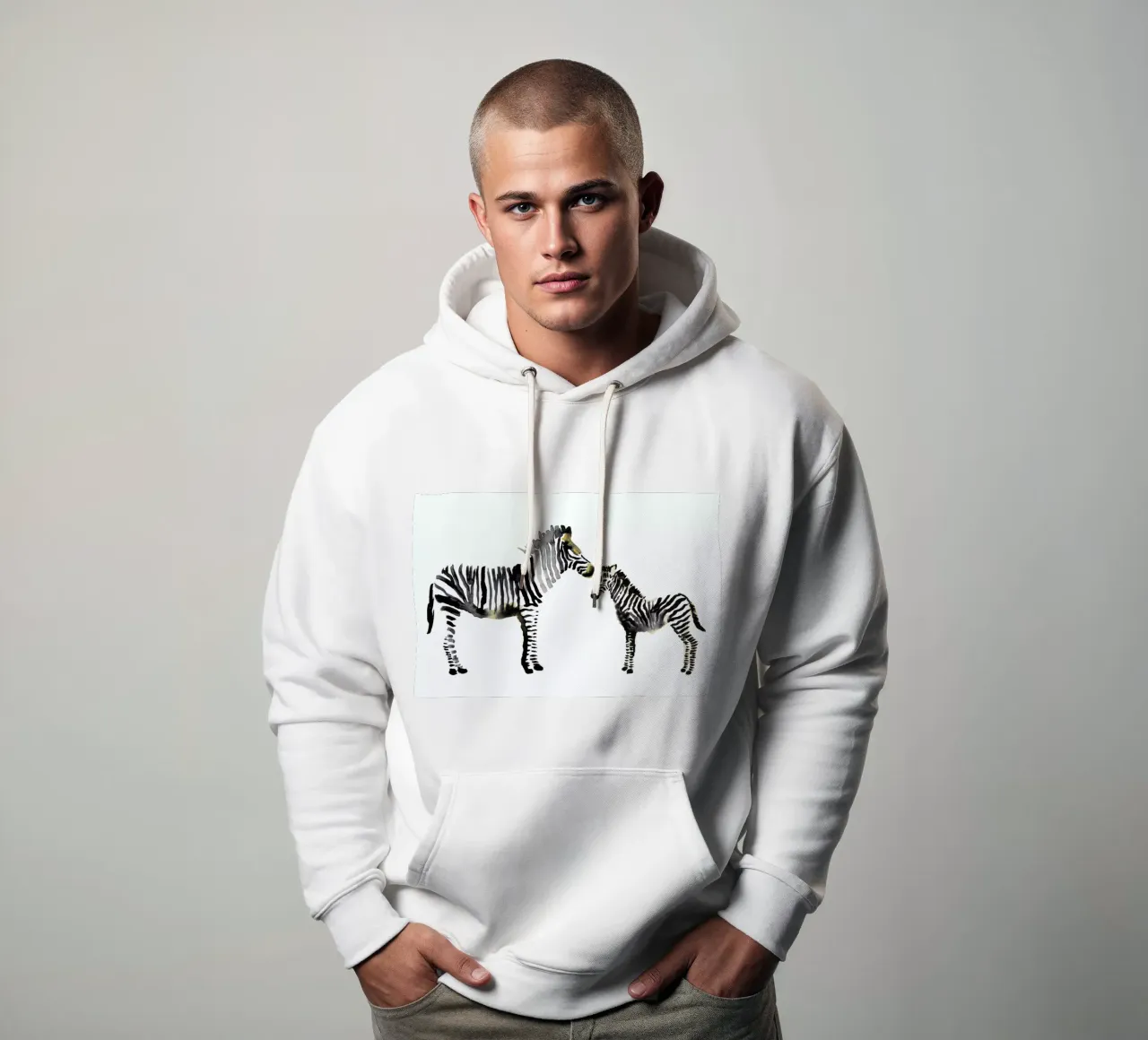 Zebra felpa con cappuccio da Farina Kuklinski