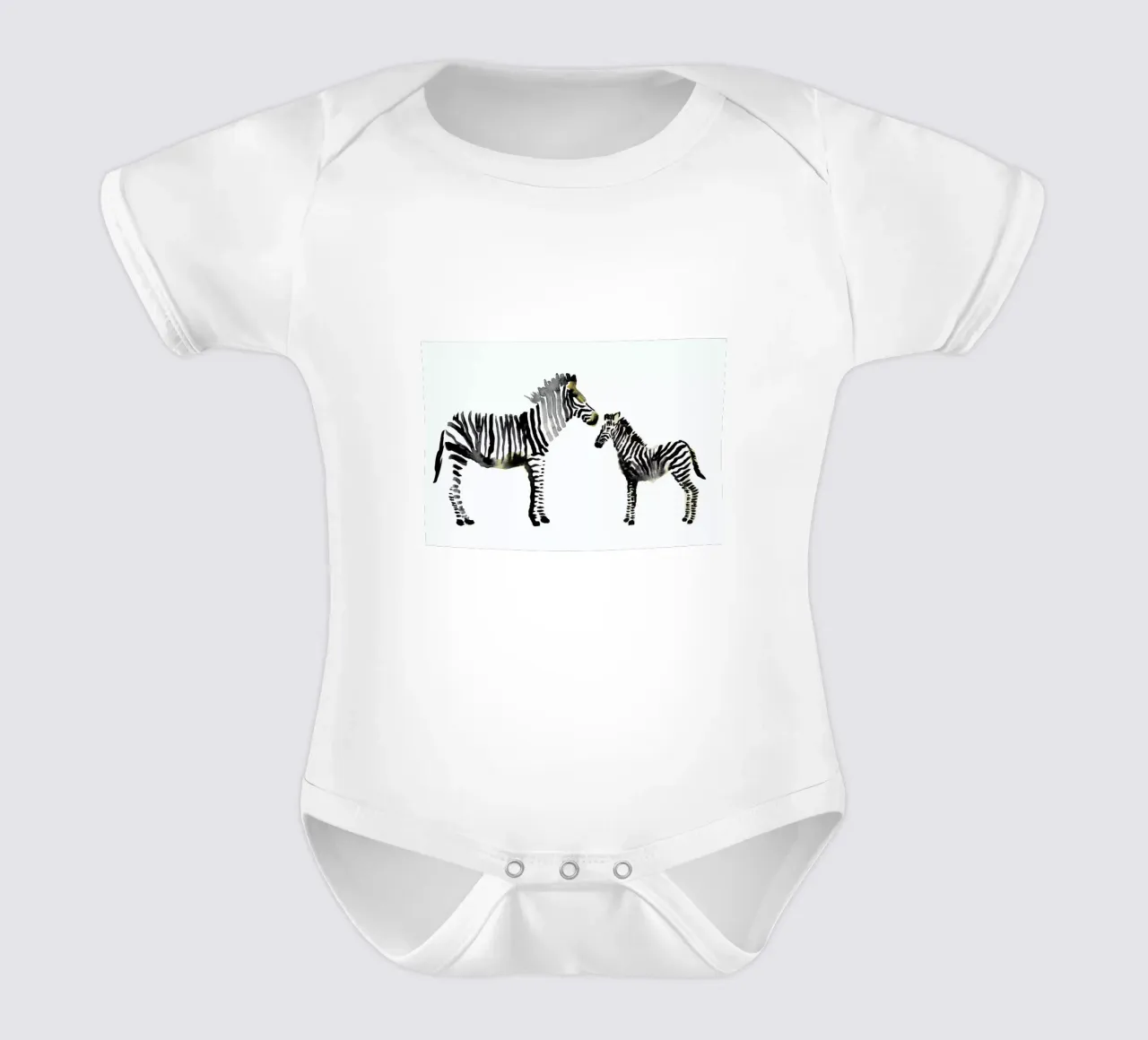 Zebra body neonato maniche corte da Farina Kuklinski