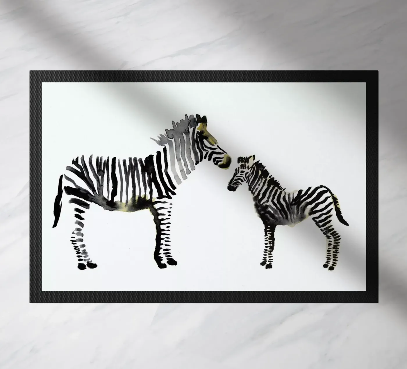 Zebra doormat by Farina Kuklinski