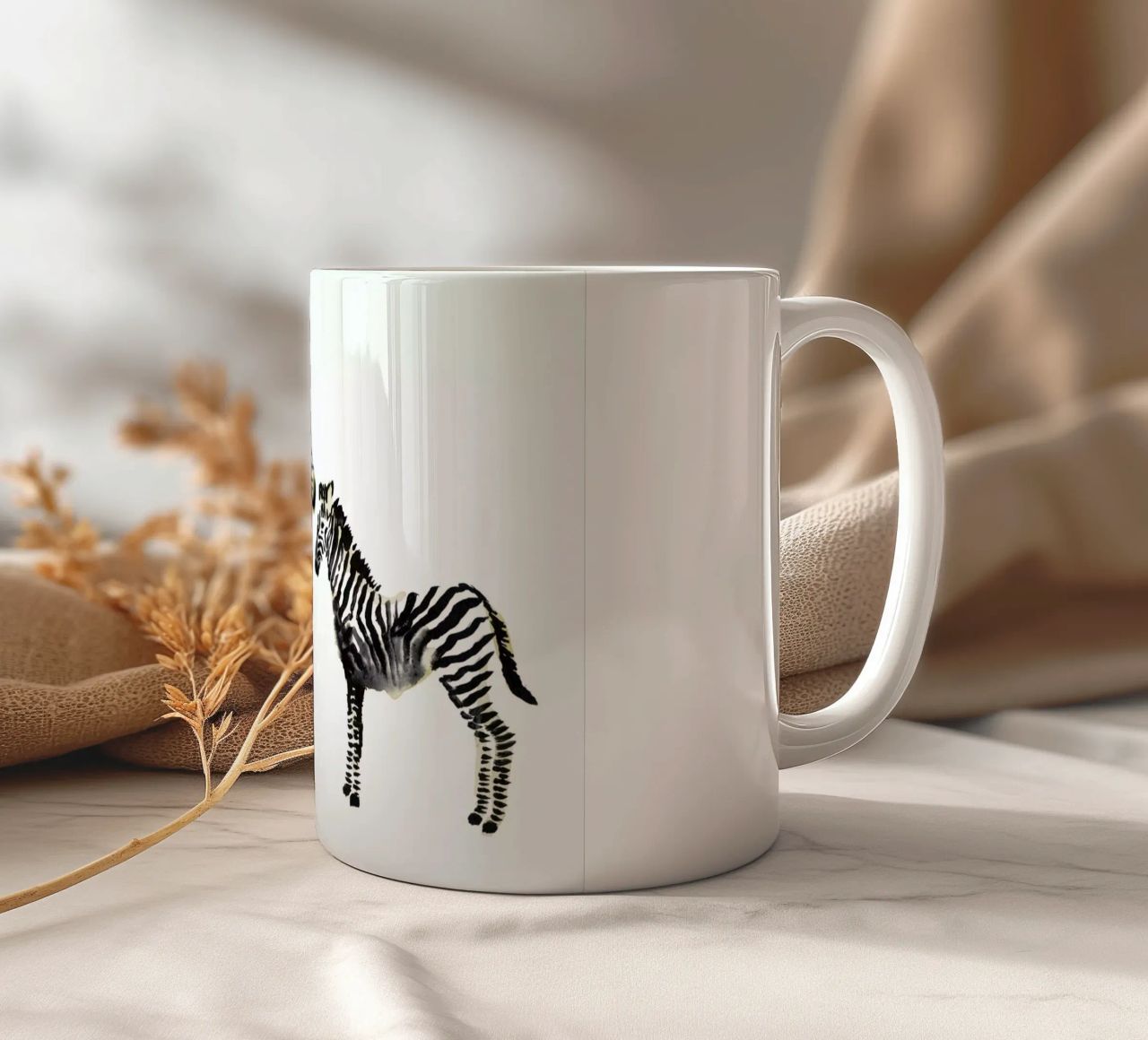 Zebra tazza in ceramica da Farina Kuklinski