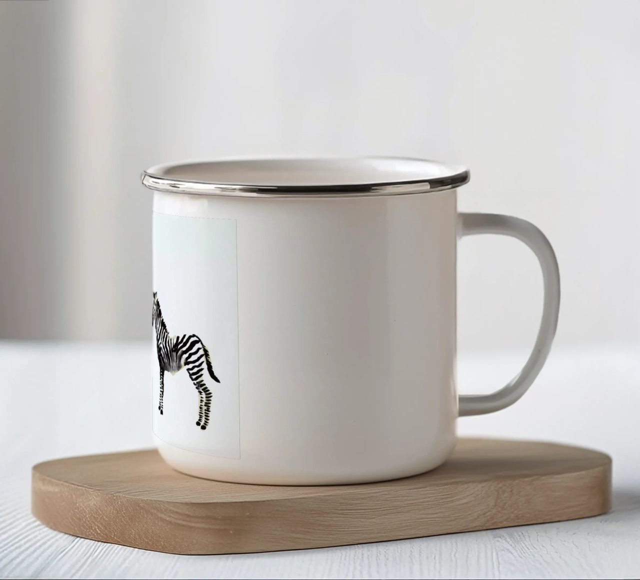 Zebra tazza in smalto da Farina Kuklinski