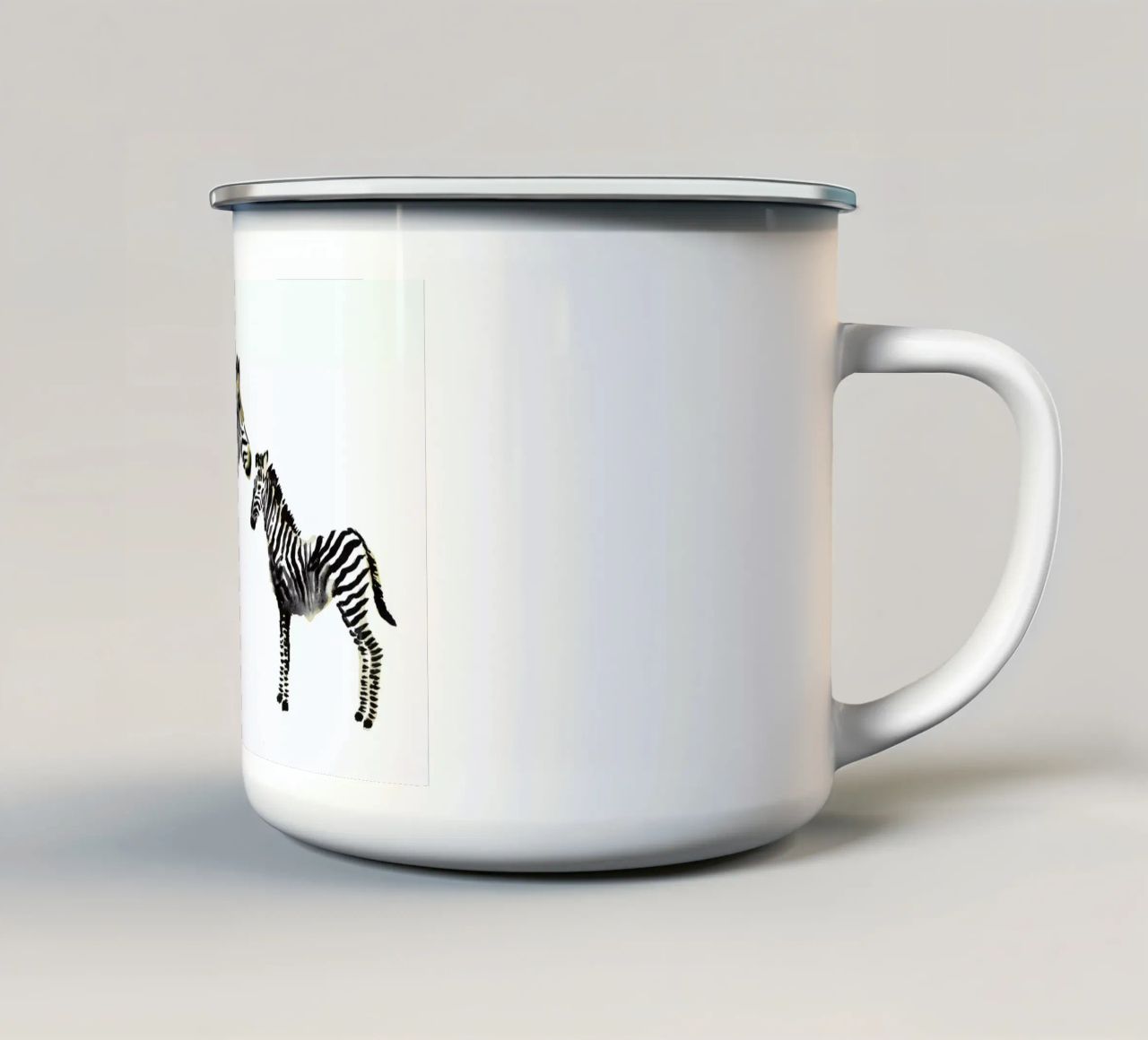 Zebra tazza in smalto da Farina Kuklinski