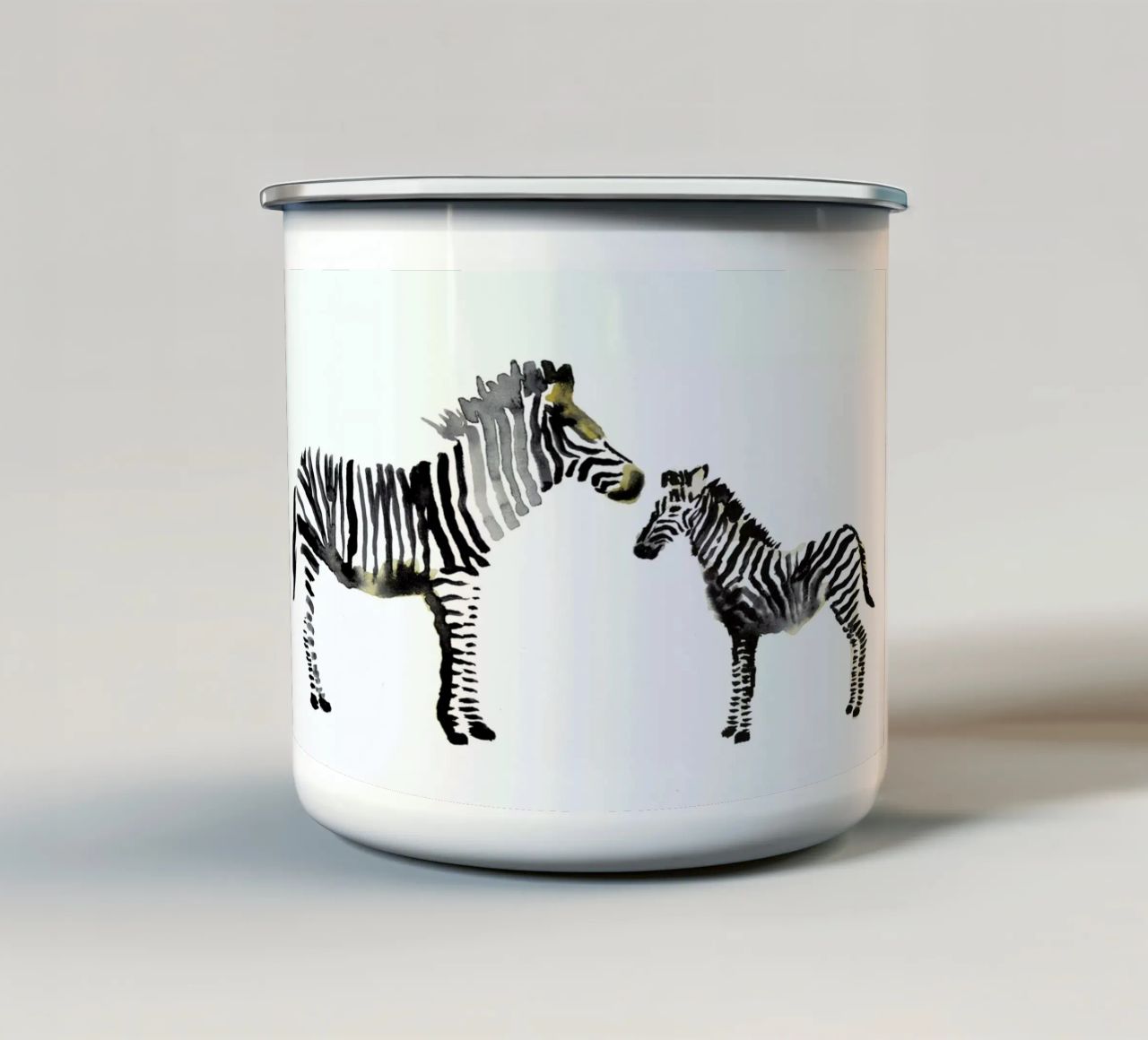 Zebra tazza in smalto da Farina Kuklinski
