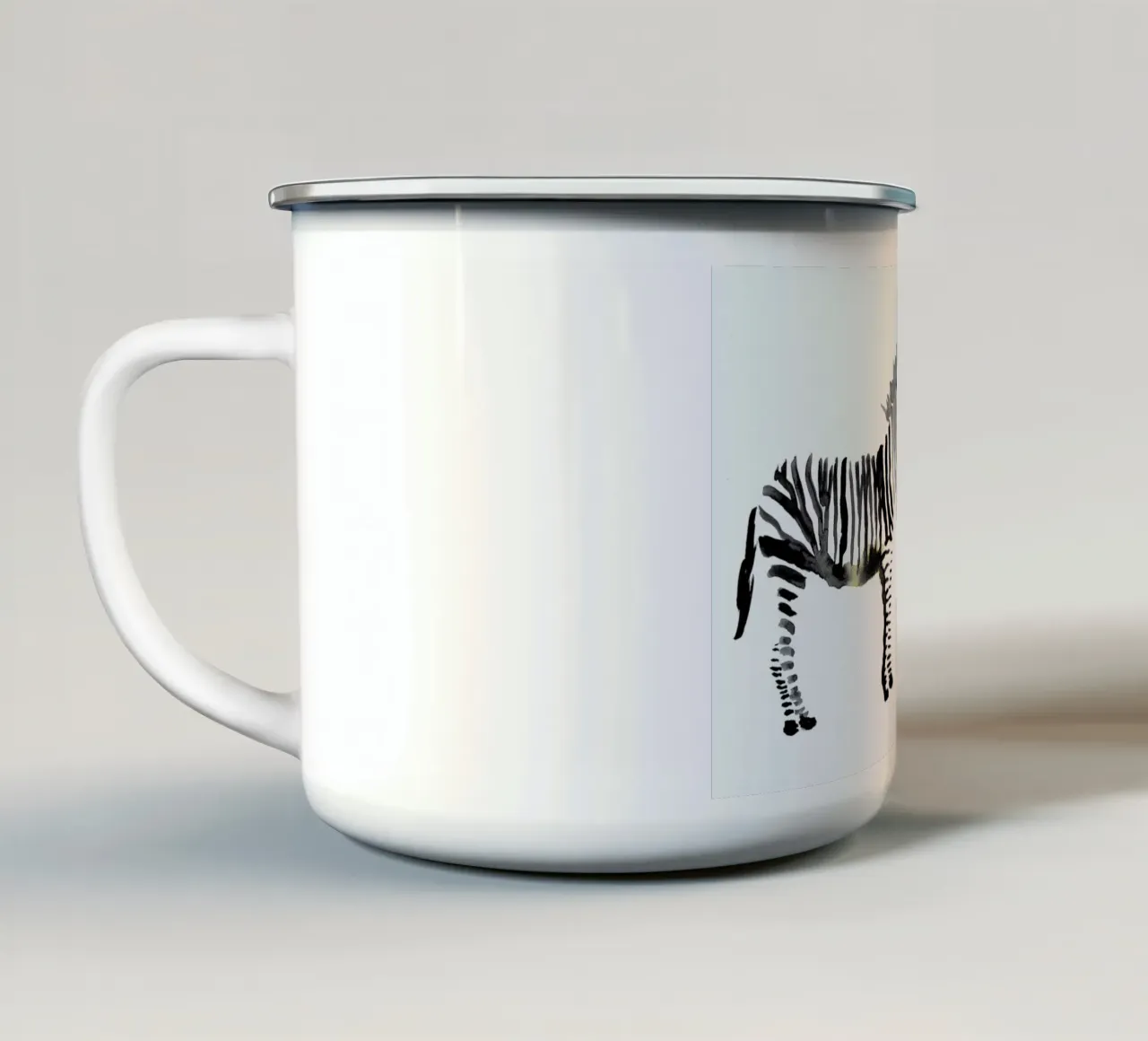 Zebra taza de esmalte de Farina Kuklinski