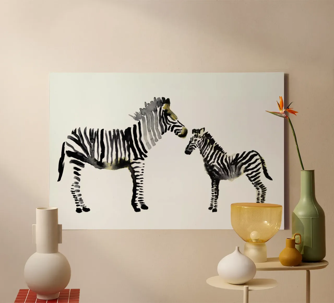 Zebra tela con Cornice a cassetta da Farina Kuklinski