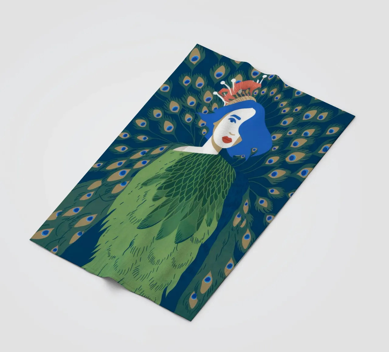 Peacock Tail Person coperta in pile da Demar Galleria