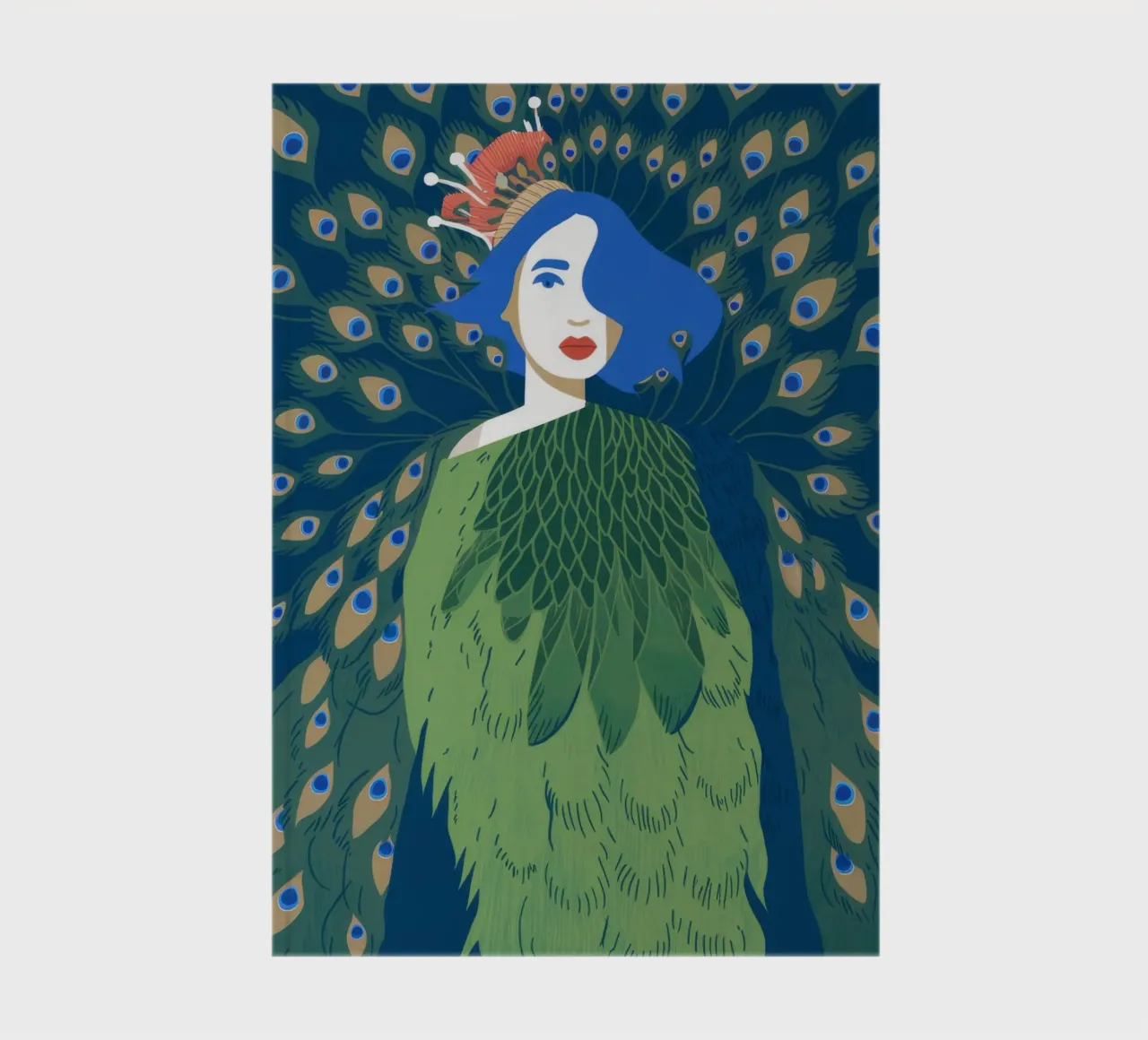 Peacock Tail Person notebook by Demar Galleria