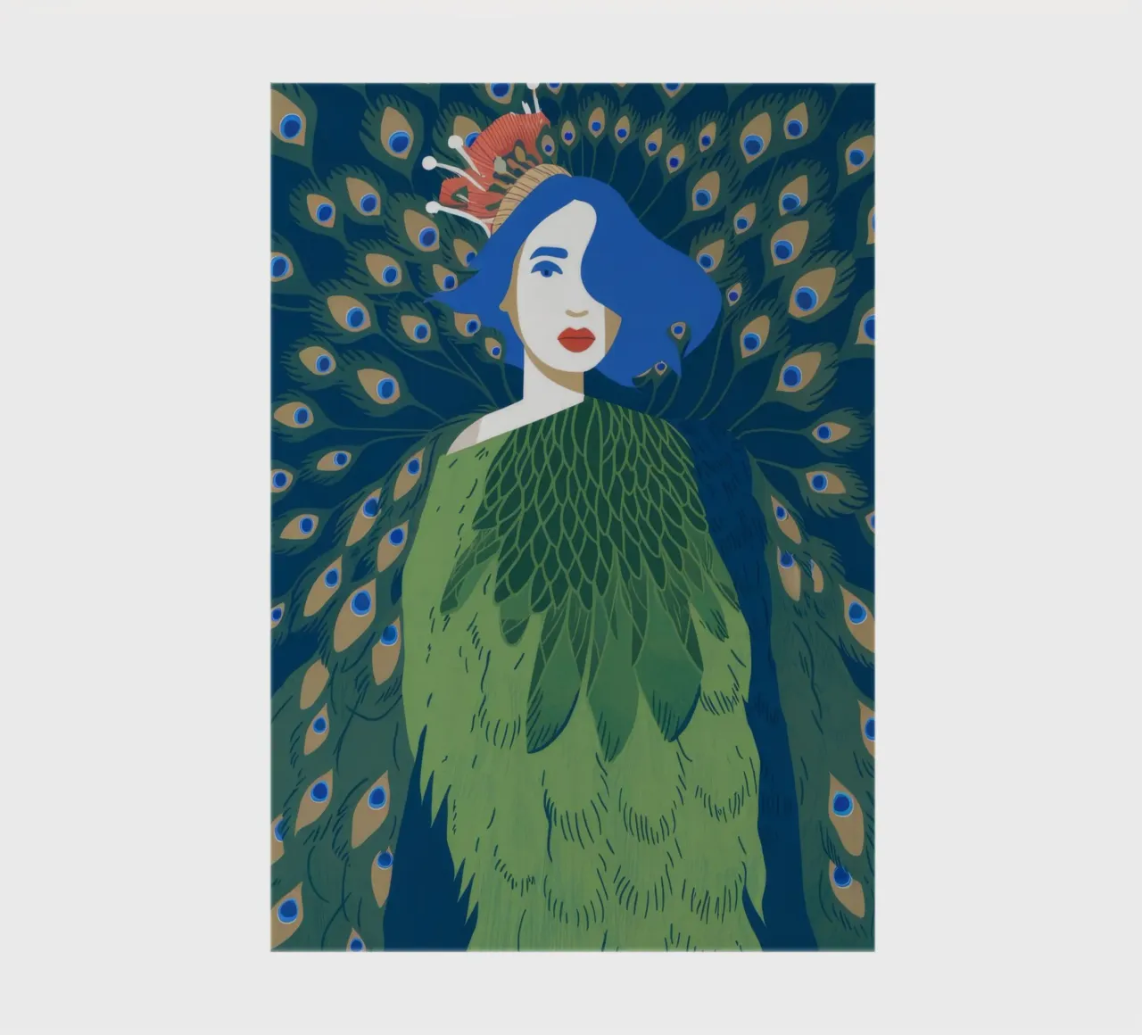 Peacock Tail Person notebook by Demar Galleria