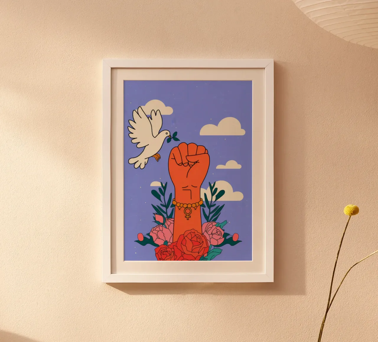 Nuvole di colomba a pugno poster da Demar Galleria