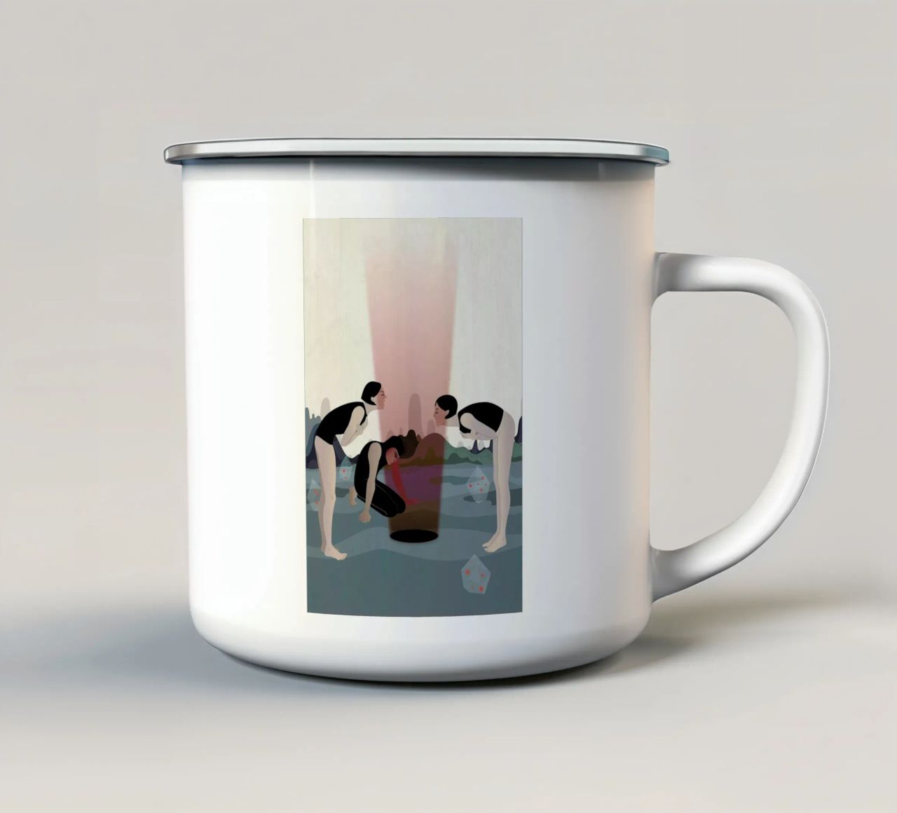 Quelle tazza in smalto da Lesja Chernish
