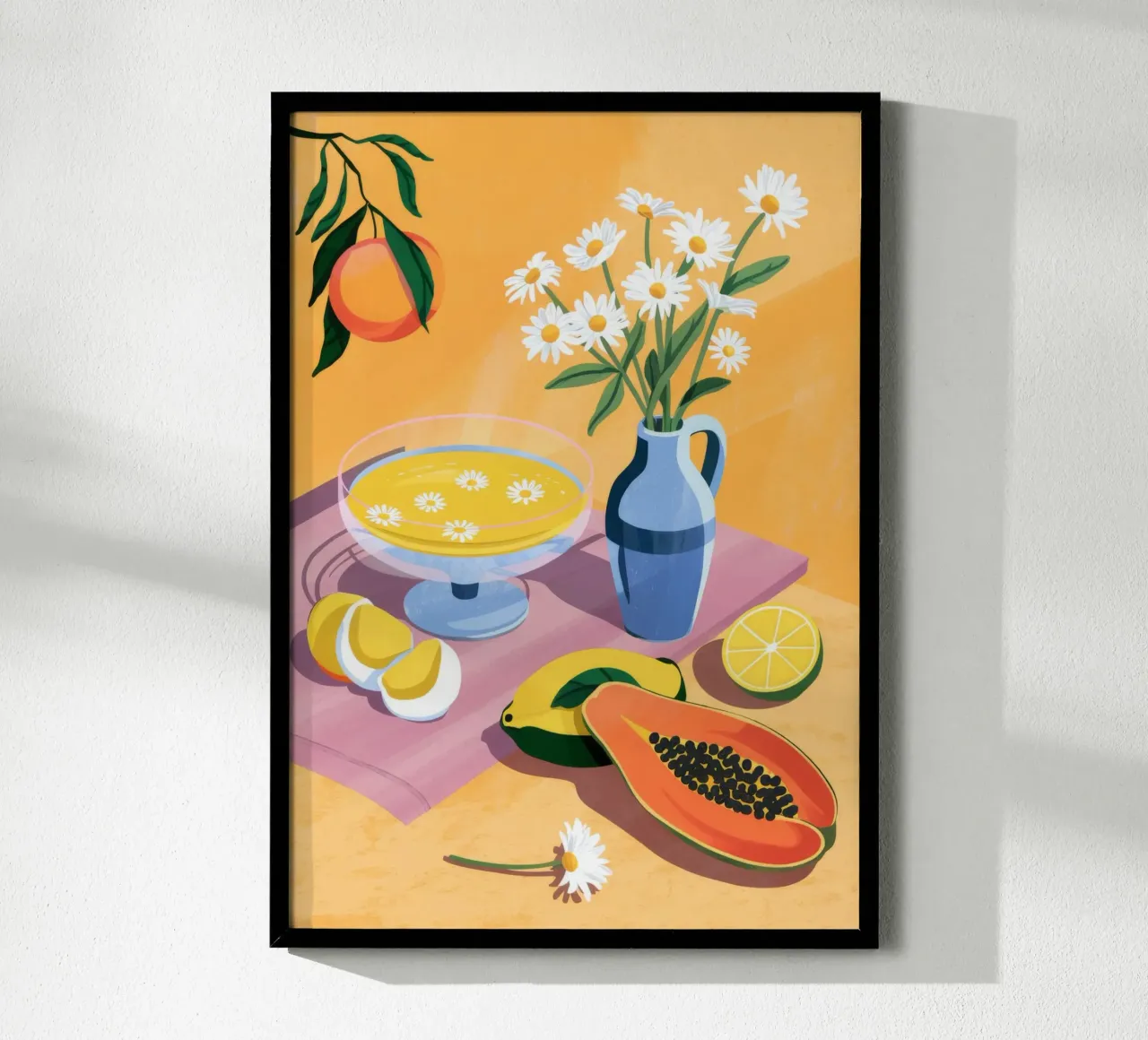 Tavolo dei fiori di frutta carta hahnemühle da Demar Galleria
