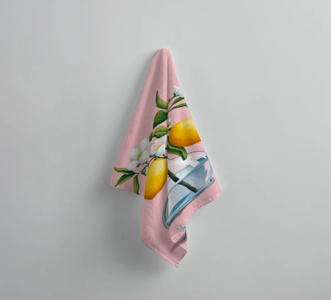 Lemon Branch Vase towel by Demar Galleria