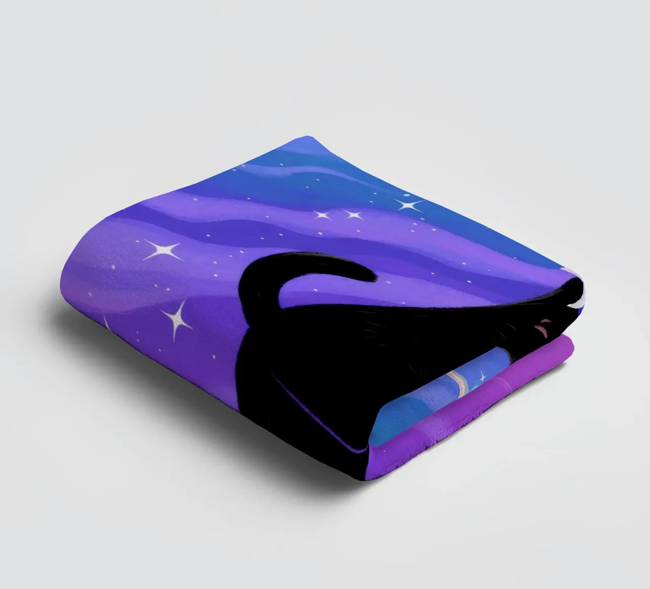 Space Cat Galaxy towel by Demar Galleria
