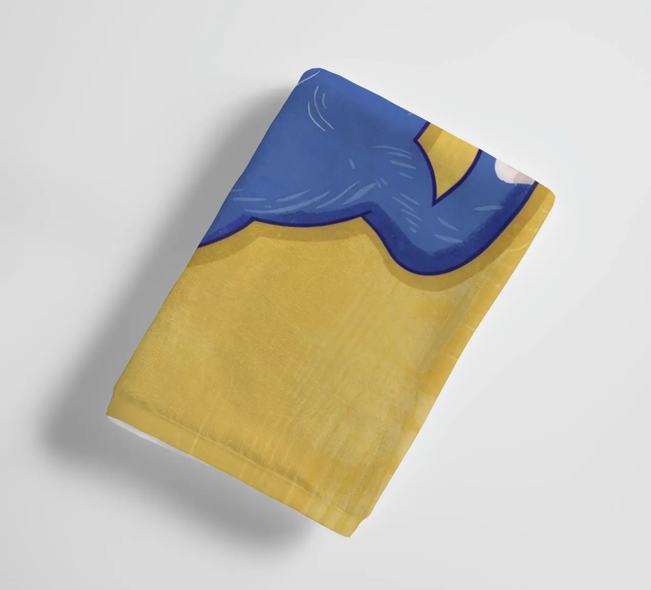 Blue Cat Stretching towel by Demar Galleria