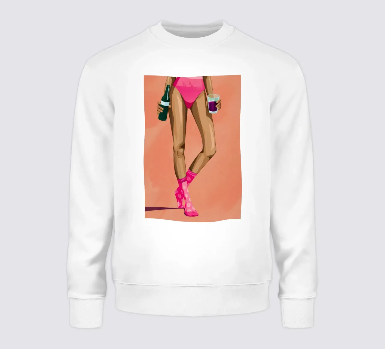 Pantaloncini rosa da bere felpa da Demar Galleria