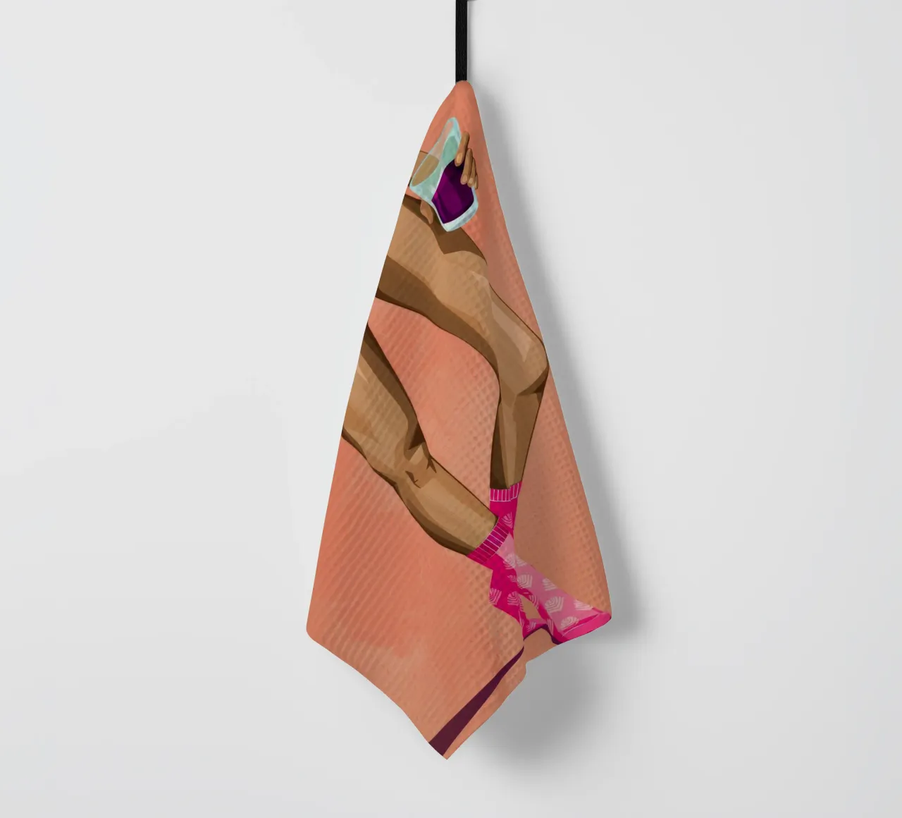 Pantaloncini rosa da bere canovaccio da cucina da Demar Galleria