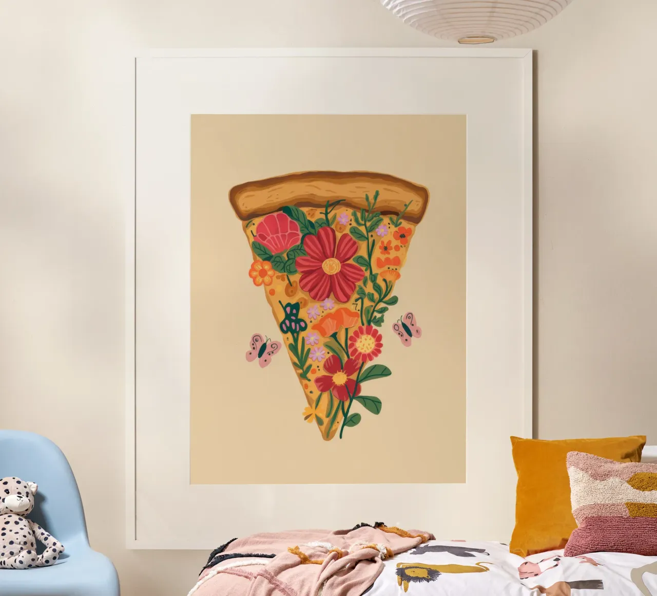 Floral Pizza Slice hahnemühle by Demar Galleria