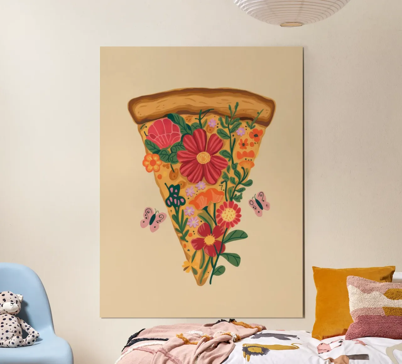 Floral Pizza Slice hahnemühle by Demar Galleria
