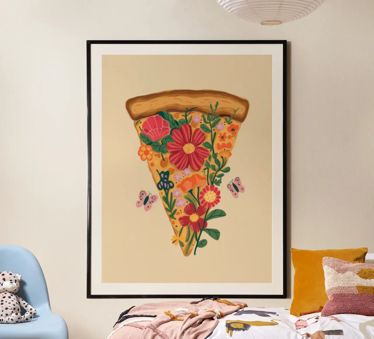 Floral Pizza Slice hahnemühle by Demar Galleria