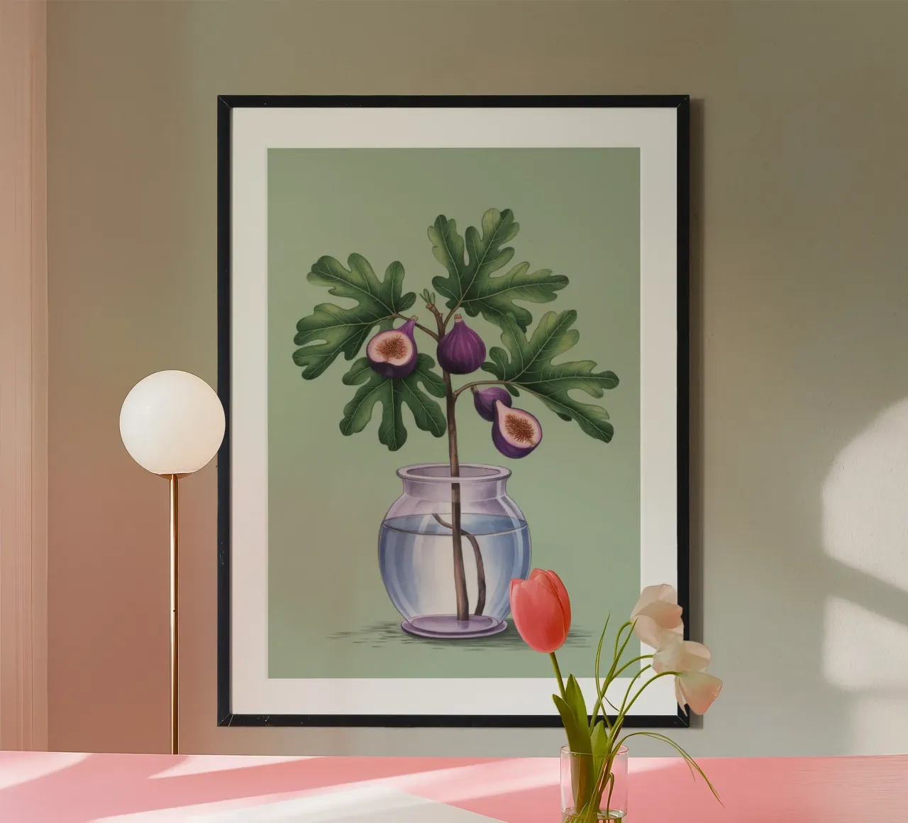 Pianta di fico in vaso carta hahnemühle da Demar Galleria