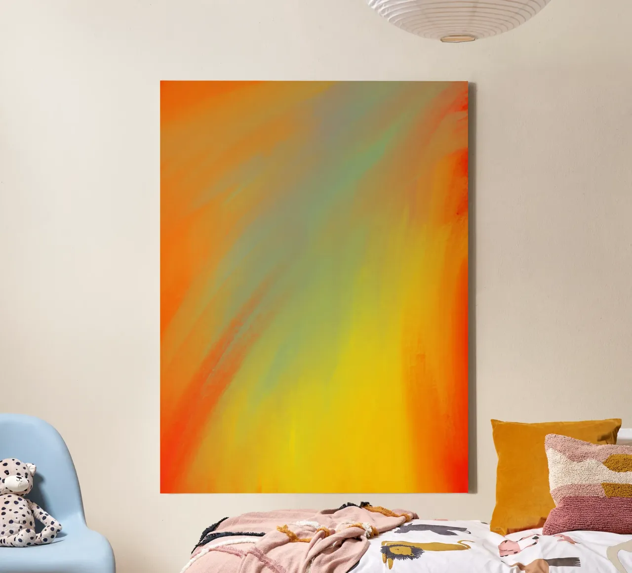 Abstract Stroke Art 02 canvas by Paigaam Studio
