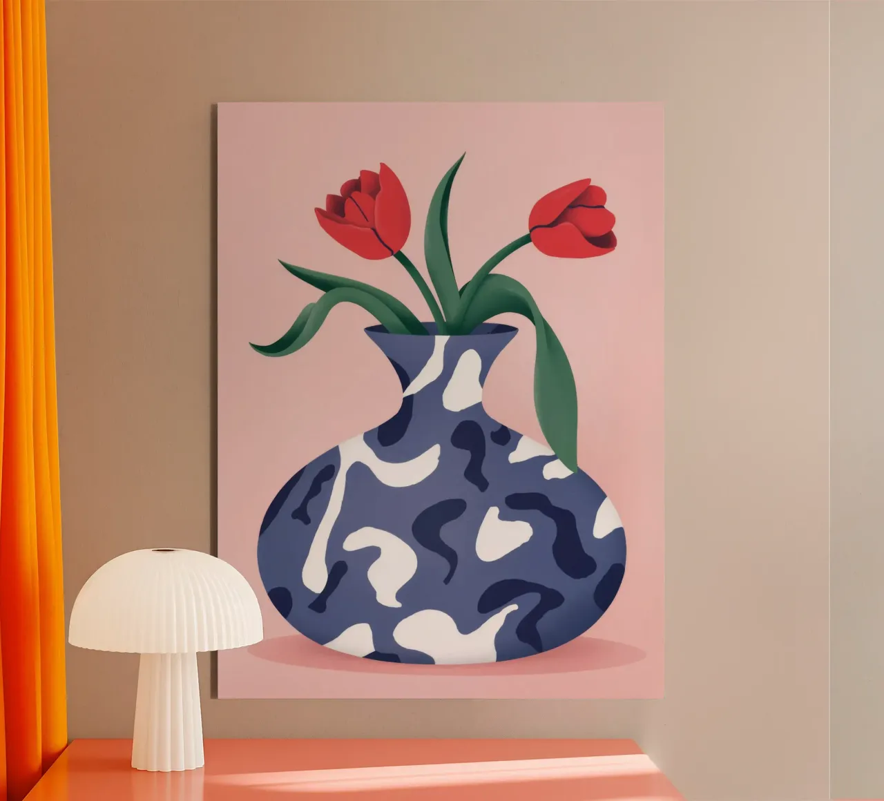 Tulipani in vaso alluminio dibond da Demar Galleria