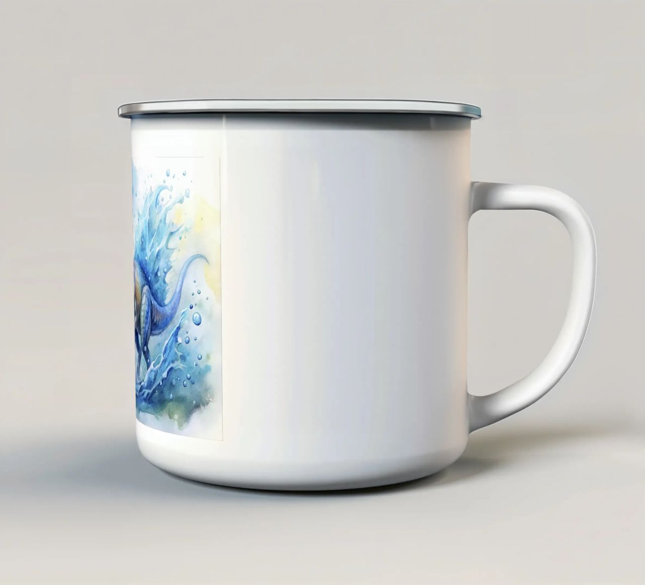 dinosauro velociraptor tazza in smalto da ARTVI-SHOP
