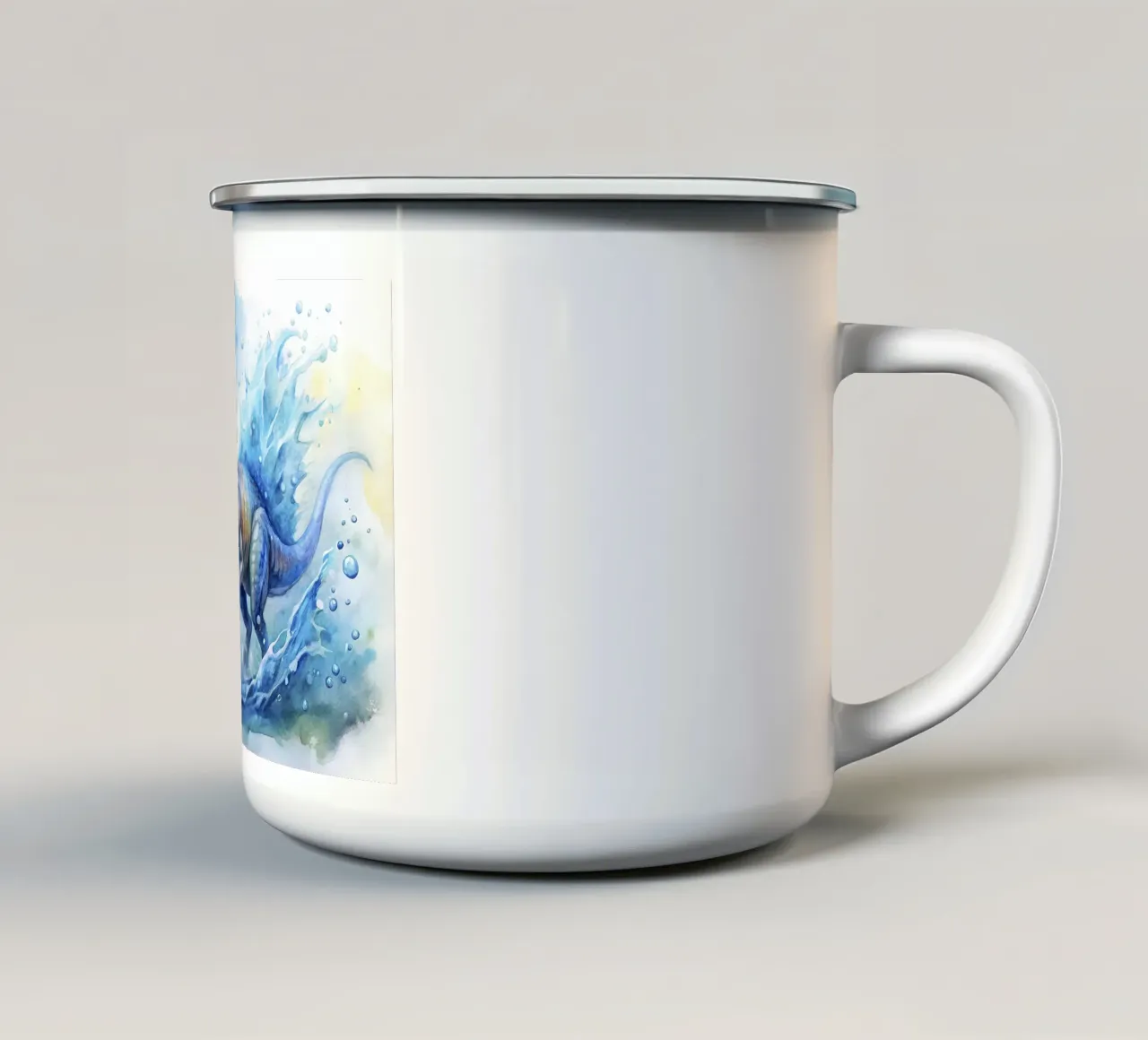 dinosauro velociraptor tazza in smalto da ARTVI-SHOP
