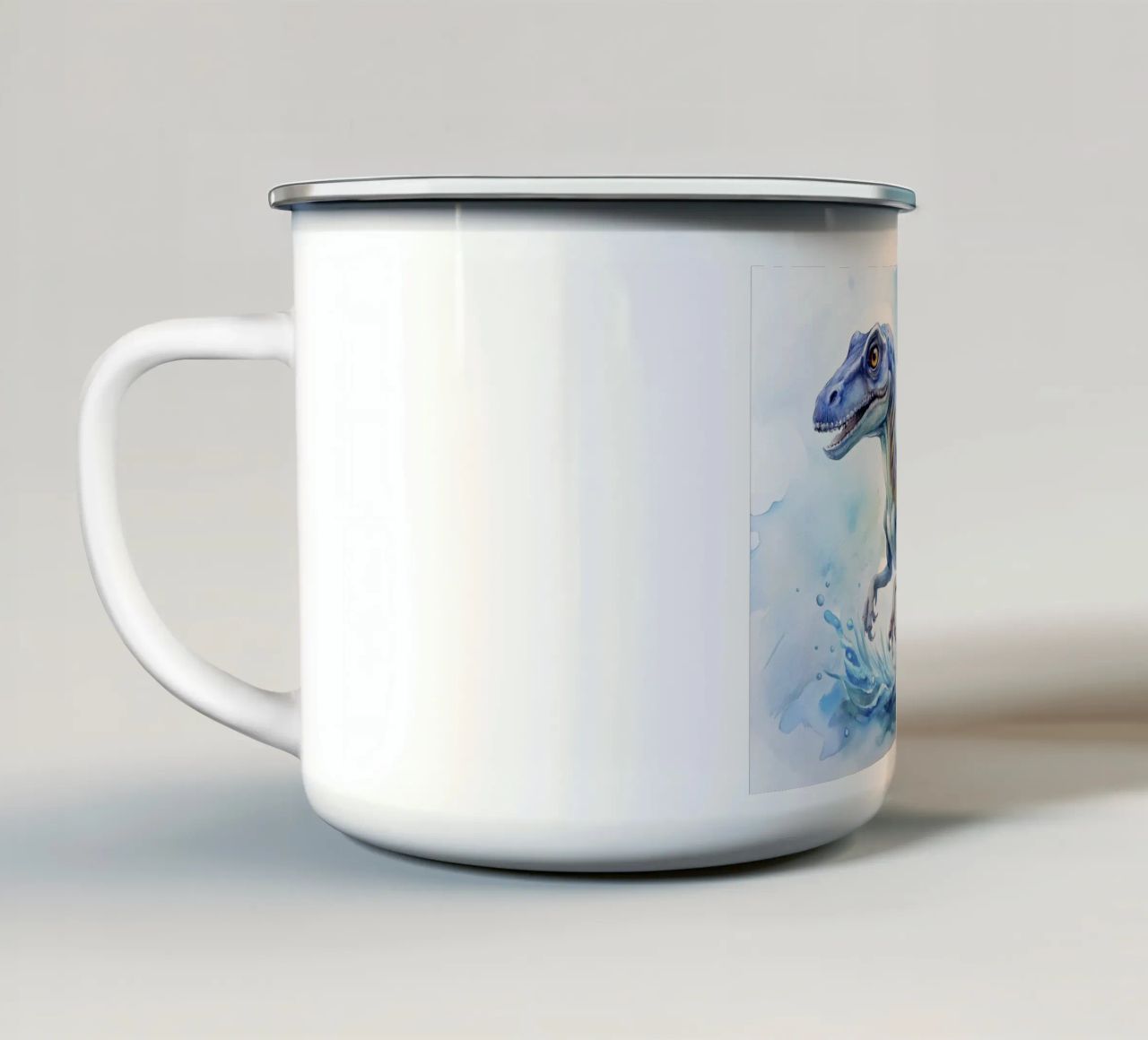 dinosauro velociraptor tazza in smalto da ARTVI-SHOP