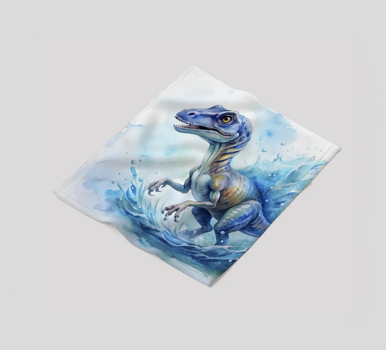 velociraptor dinosaur fleece blanket by 🎁 ARTVI-SHOP