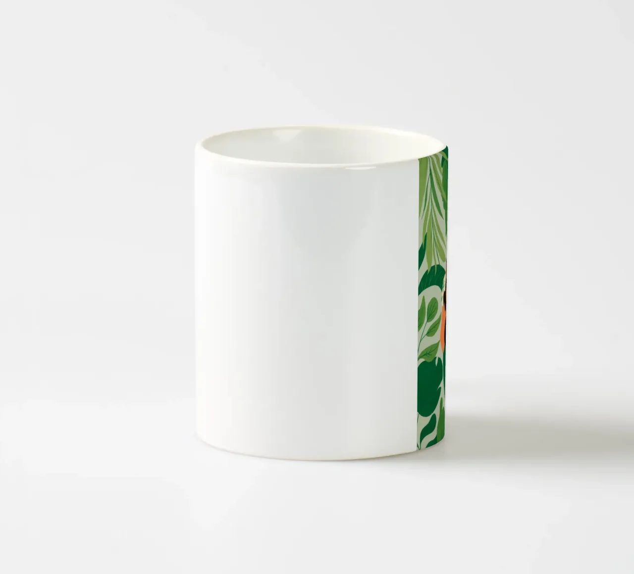 Donna con gatto tazza in ceramica da Demar Galleria