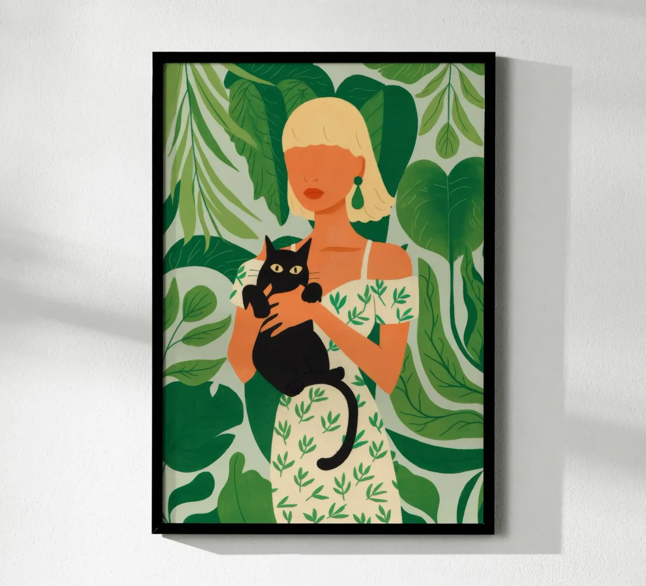 Donna con gatto poster da Demar Galleria