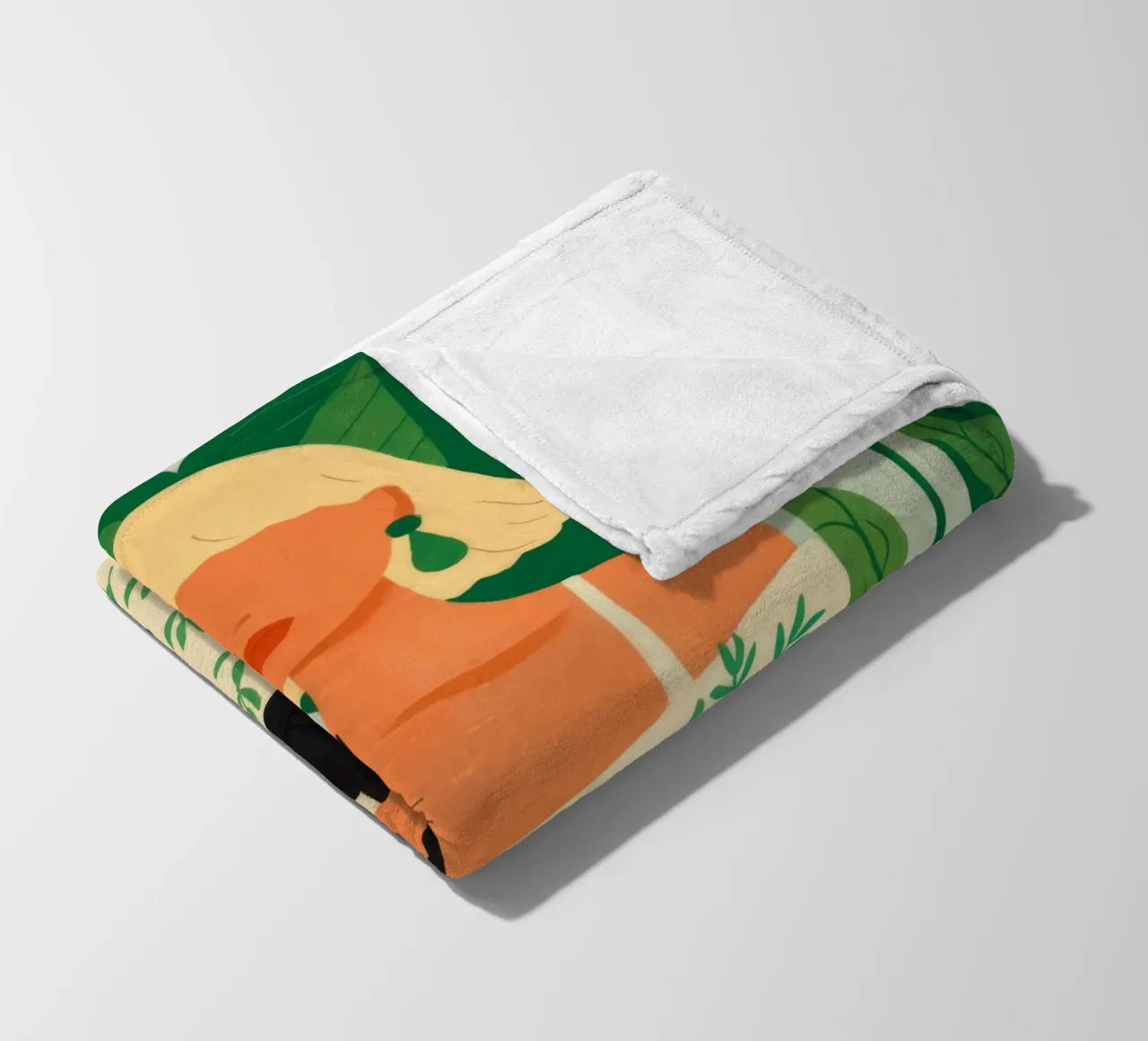 Woman with Cat fleece blanket by Demar Galleria