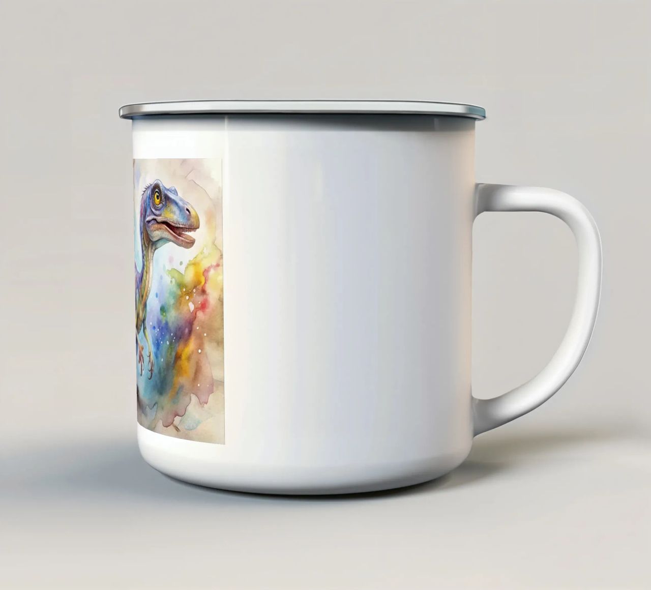 dinosauro velociraptor tazza in smalto da ARTVI-SHOP