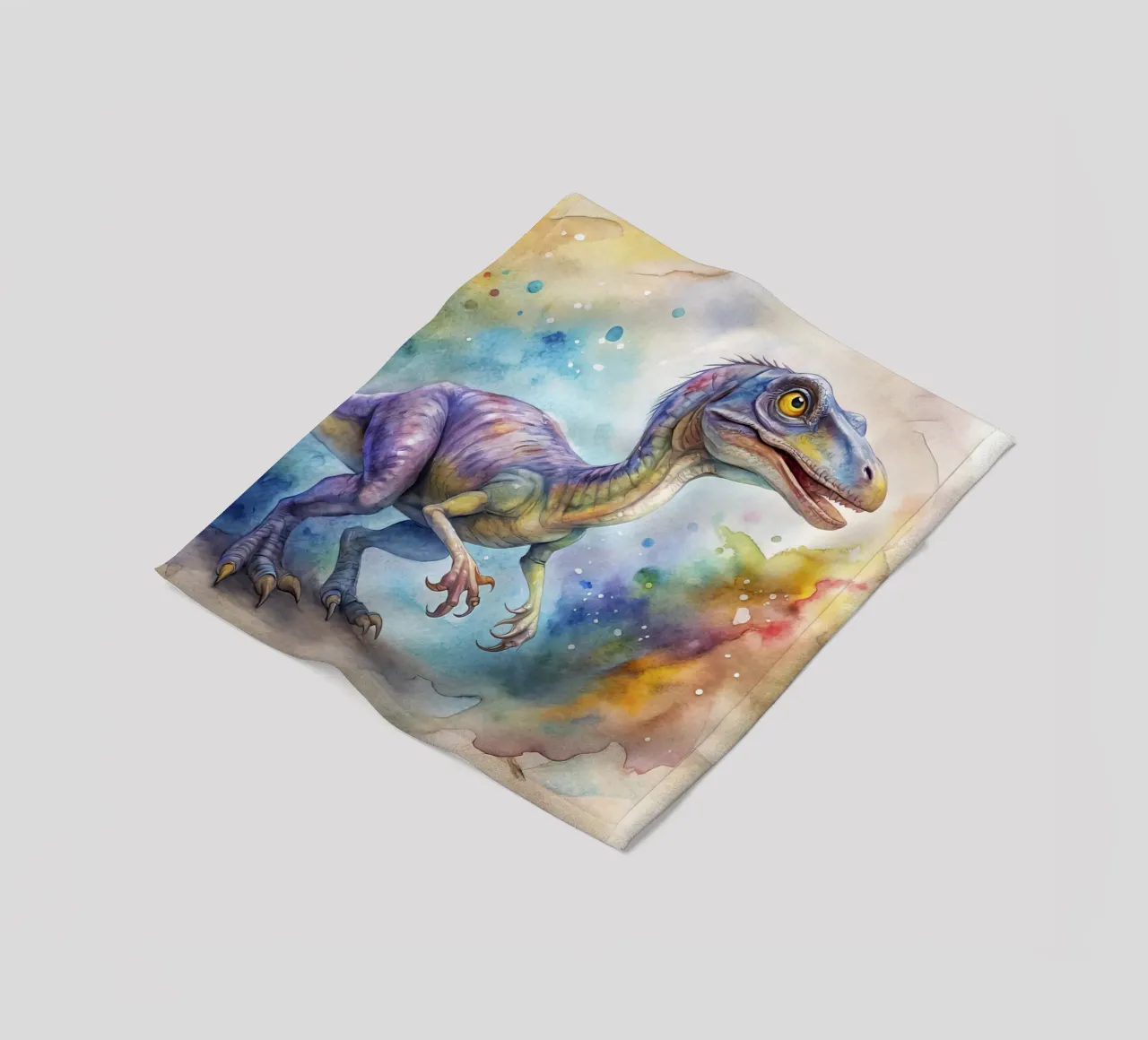 dinosauro velociraptor coperta in pile da 🎁 ARTVI-SHOP