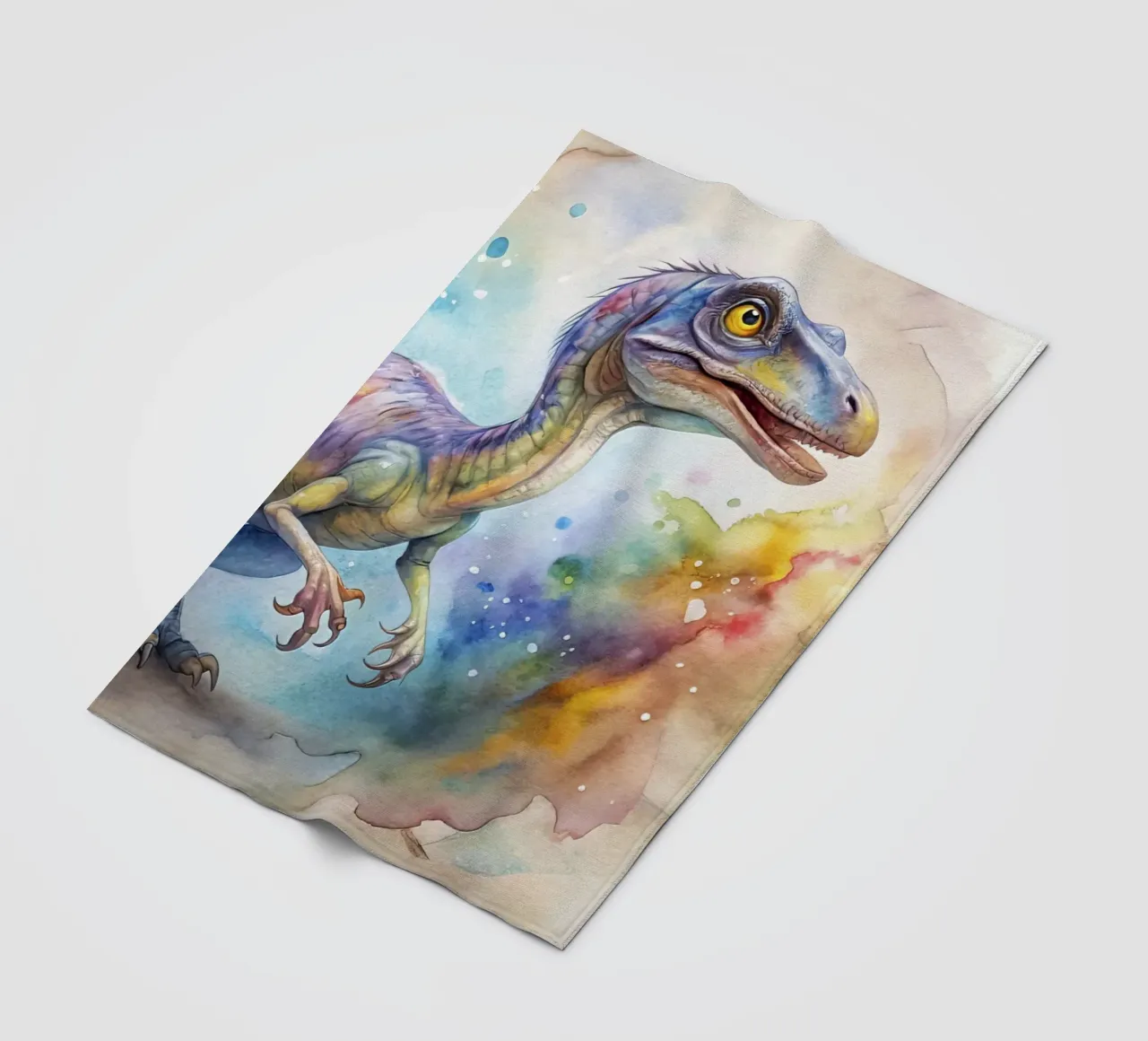 dinosauro velociraptor coperta in pile da 🎁 ARTVI-SHOP