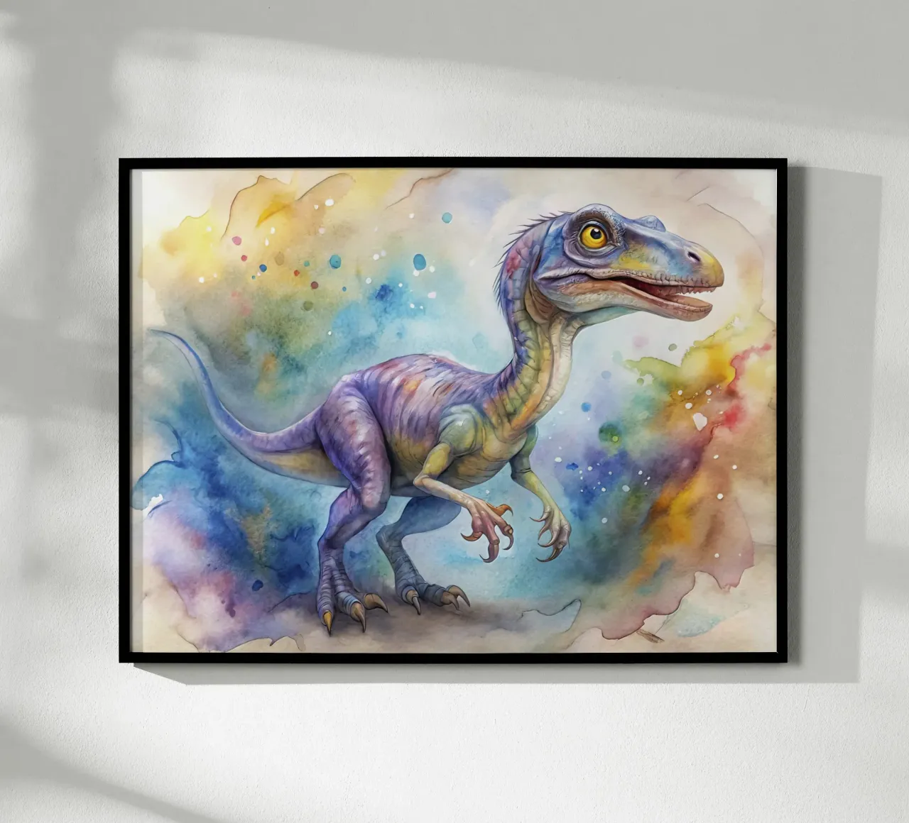 dinosauro velociraptor poster con telaio in plastica da 🎁 ARTVI-SHOP