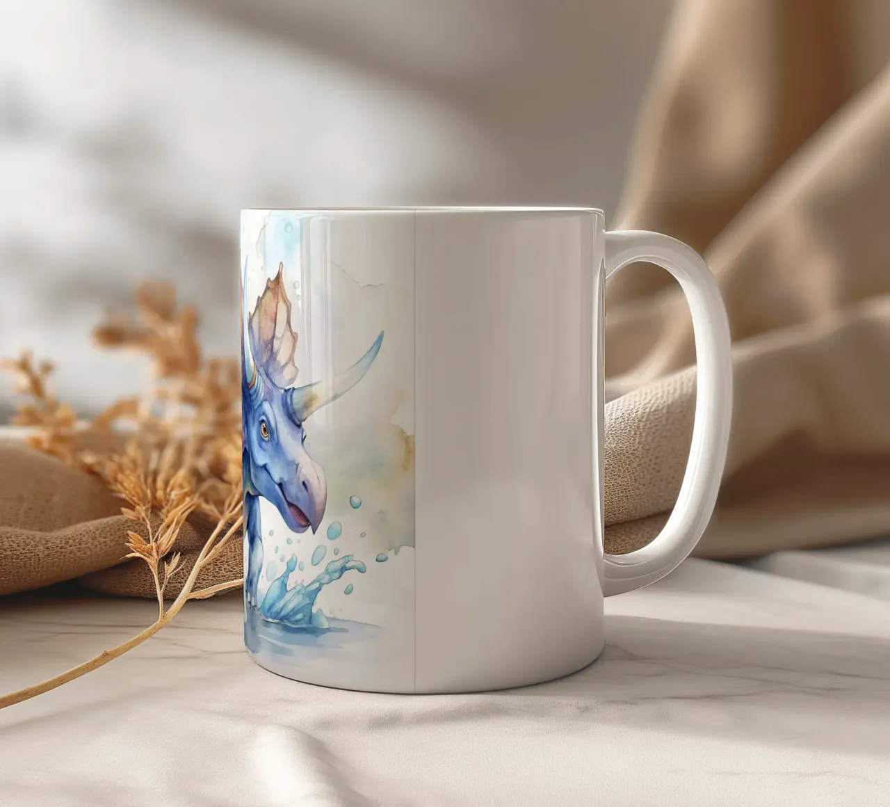 triceratops dinosaur ceramic mug by 🎁 ARTVI-SHOP