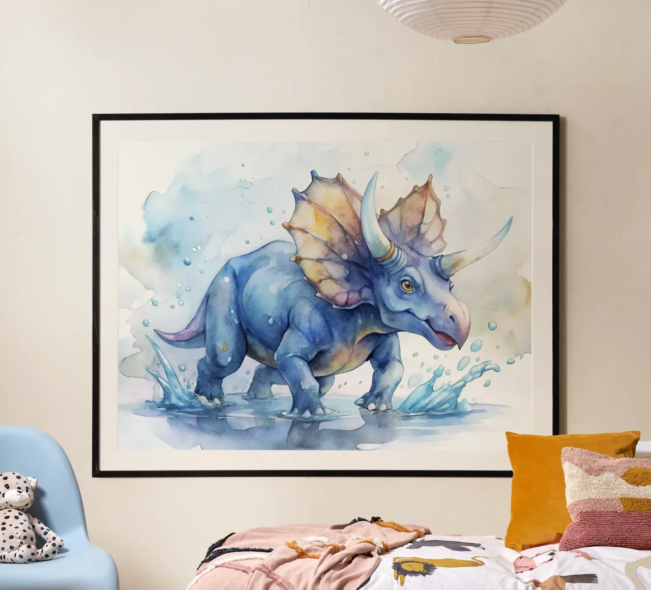 dinosauro triceratopo carta hahnemühle da 🎁 ARTVI-SHOP