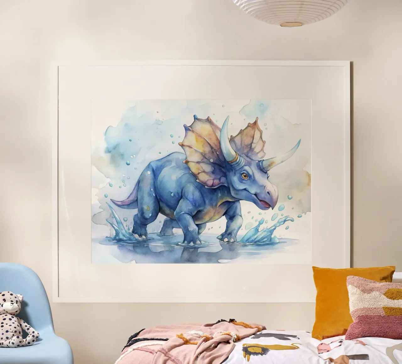dinosauro triceratopo carta hahnemühle da 🎁 ARTVI-SHOP